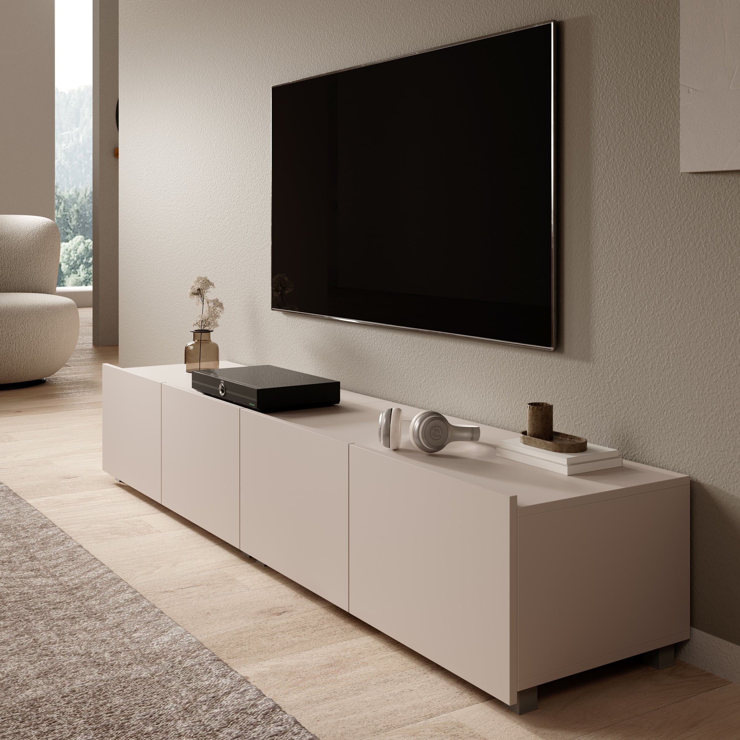 Calgary - TV-Meubel met 4 deuren - Beige - 200 cm