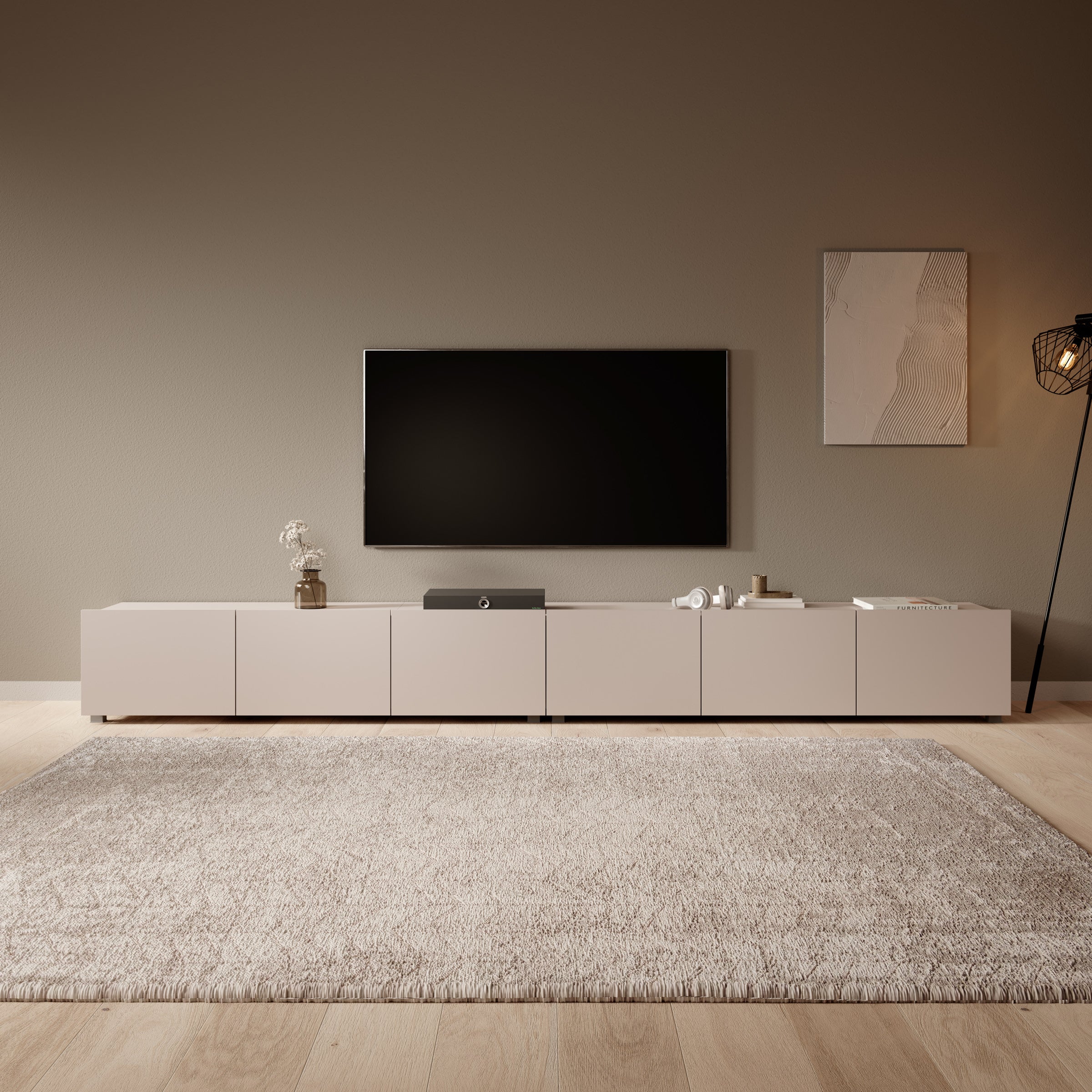 Calgary - TV-Meubel met 6 deuren - Beige - 300 cm