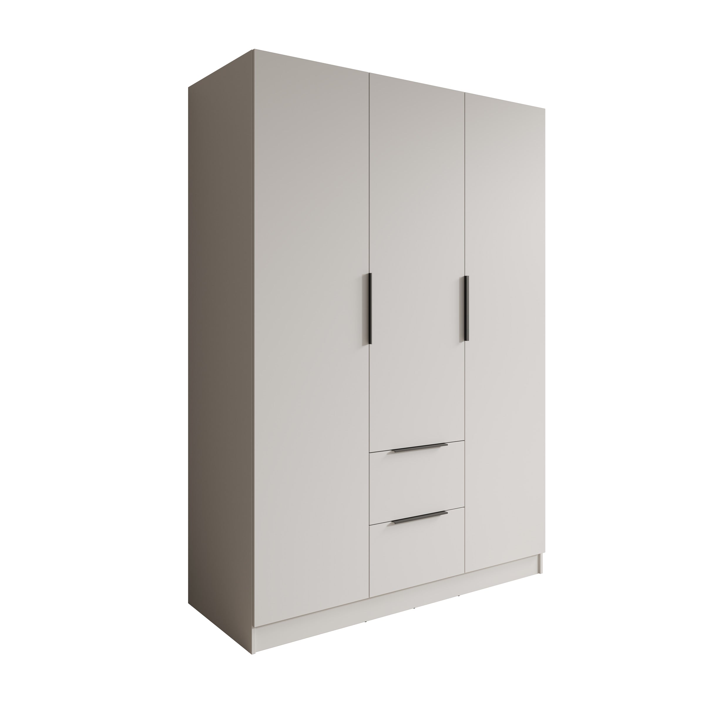 Caliero - Kledingkast 3-deurs - Wit - 150x60x216 cm