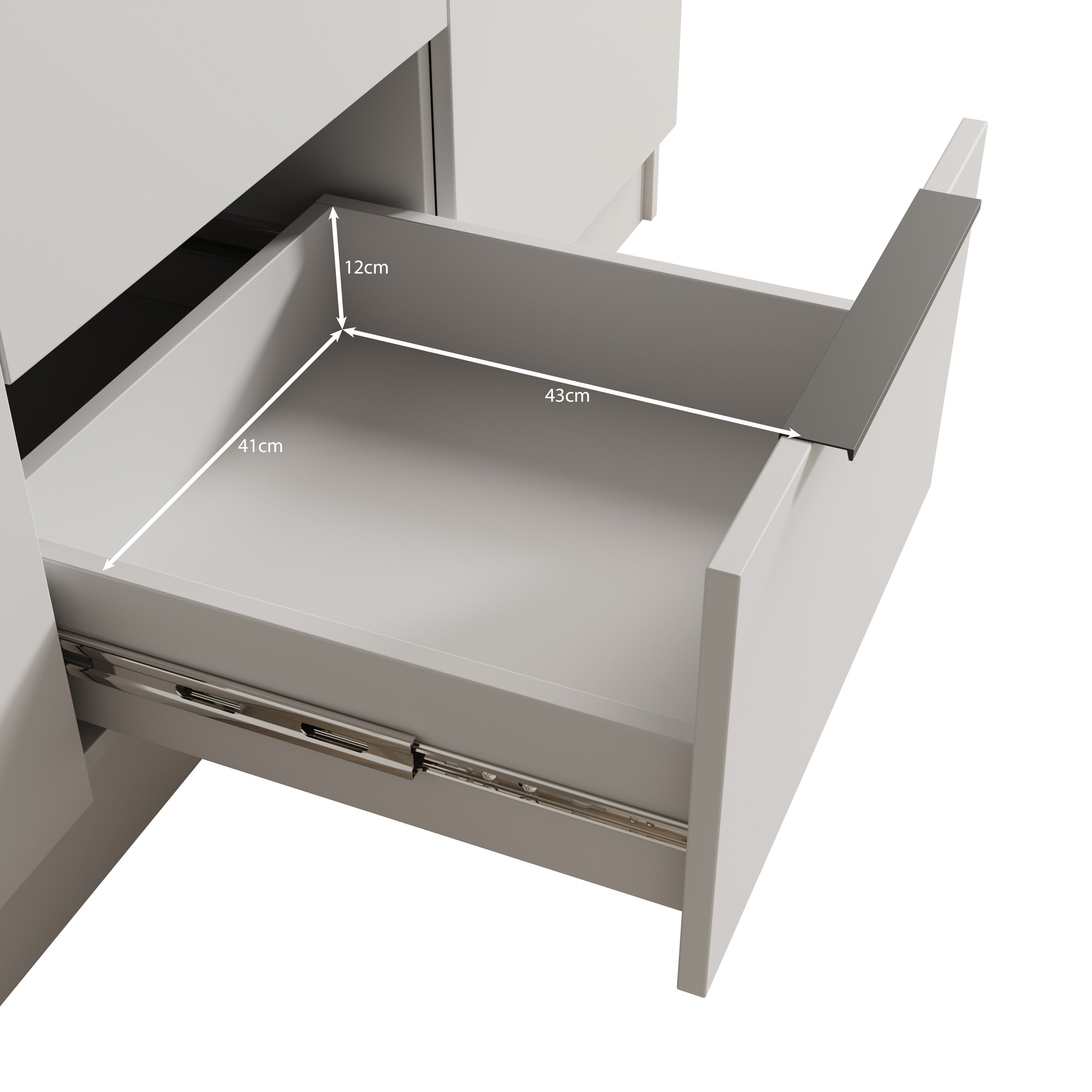 Caliero - Kledingkast 3-deurs met spiegel - Beige - 150x60x216 cm