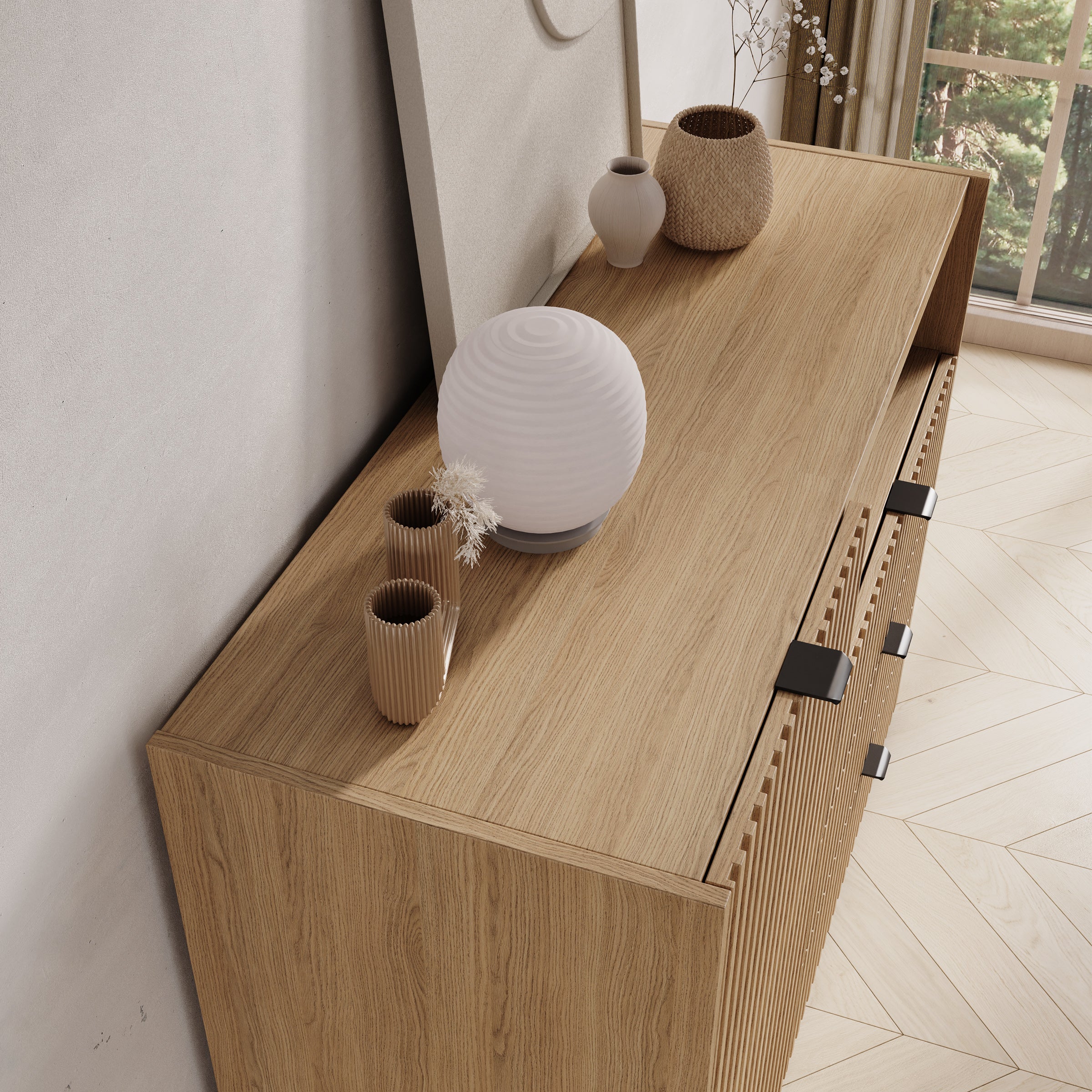 Callahan - Dressoir - Eiken - 106x40x80 cm