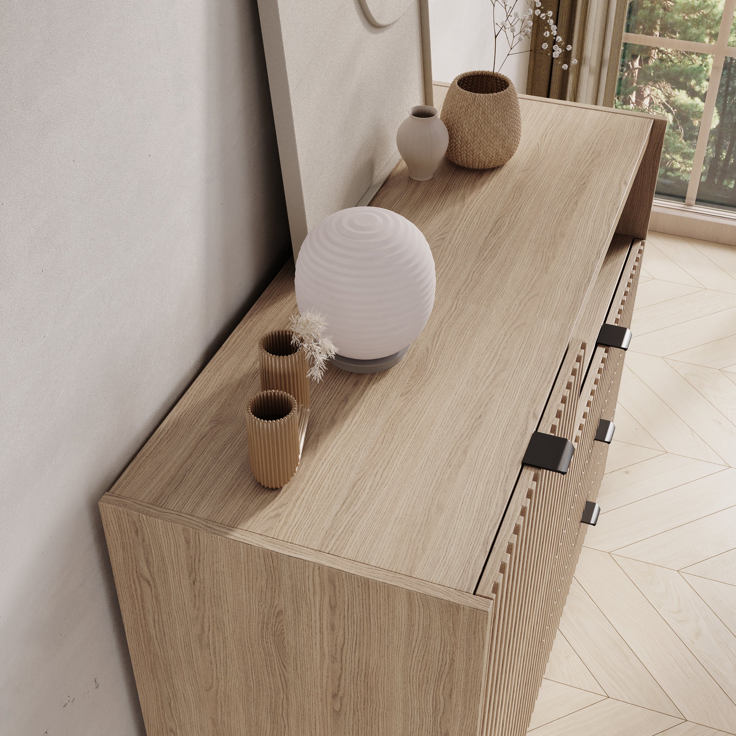 Callahan - Dressoir - Eiken - 106x40x80 cm