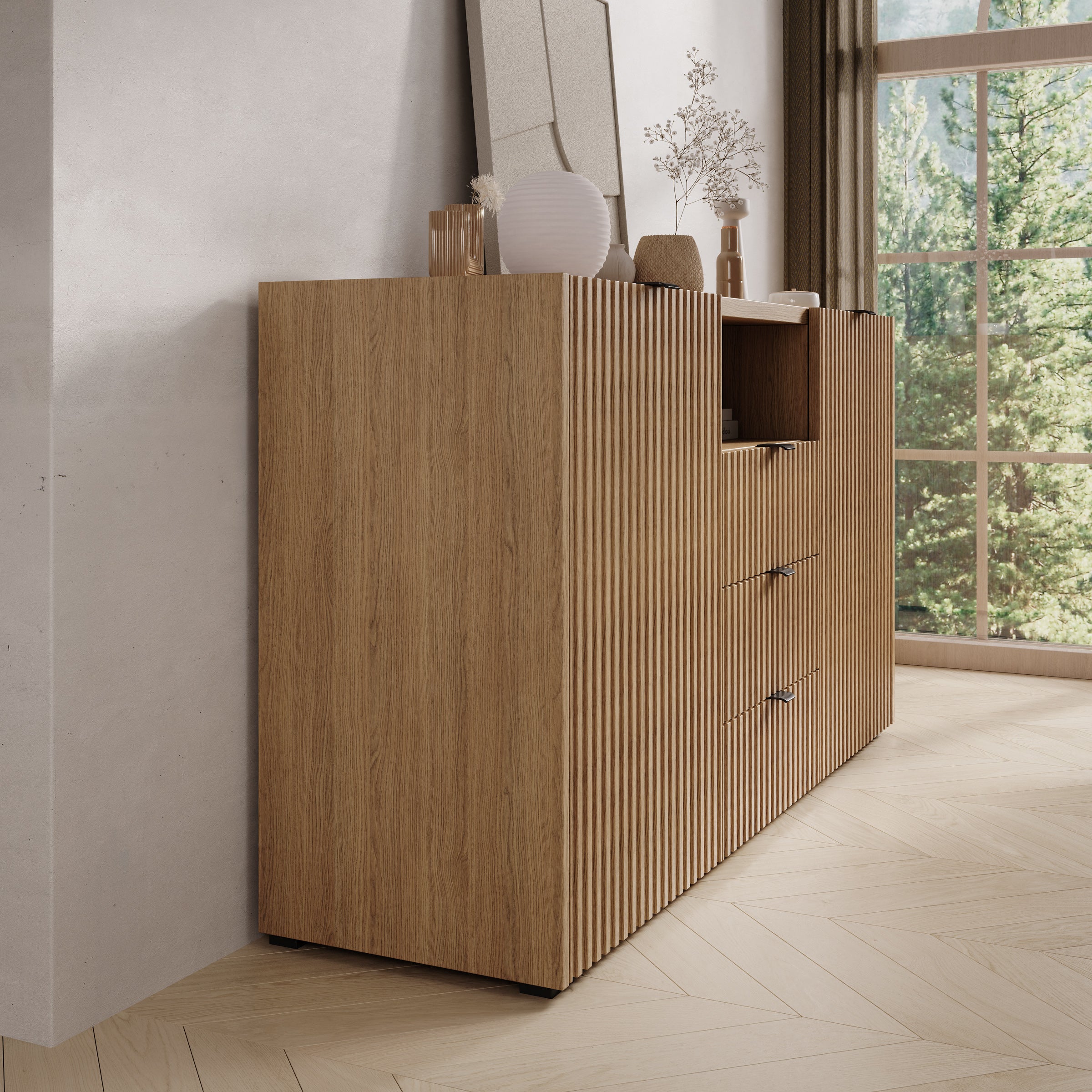 Callahan - Dressoir - Eiken - 150x40x80 cm