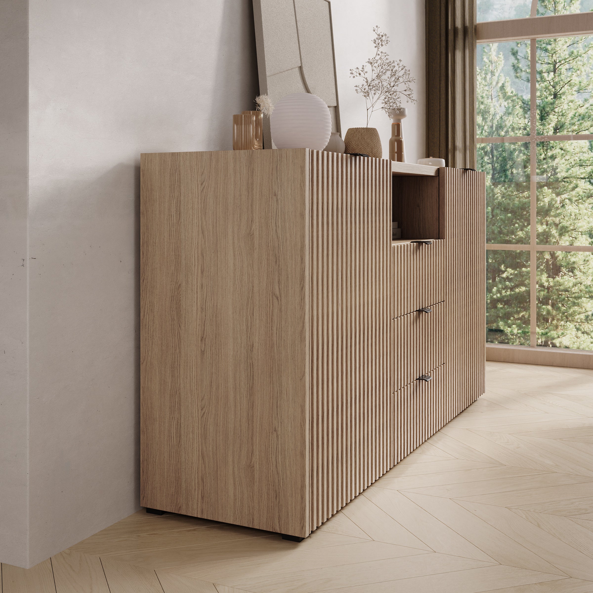 Callahan - Dressoir - Eiken - 150x40x80 cm