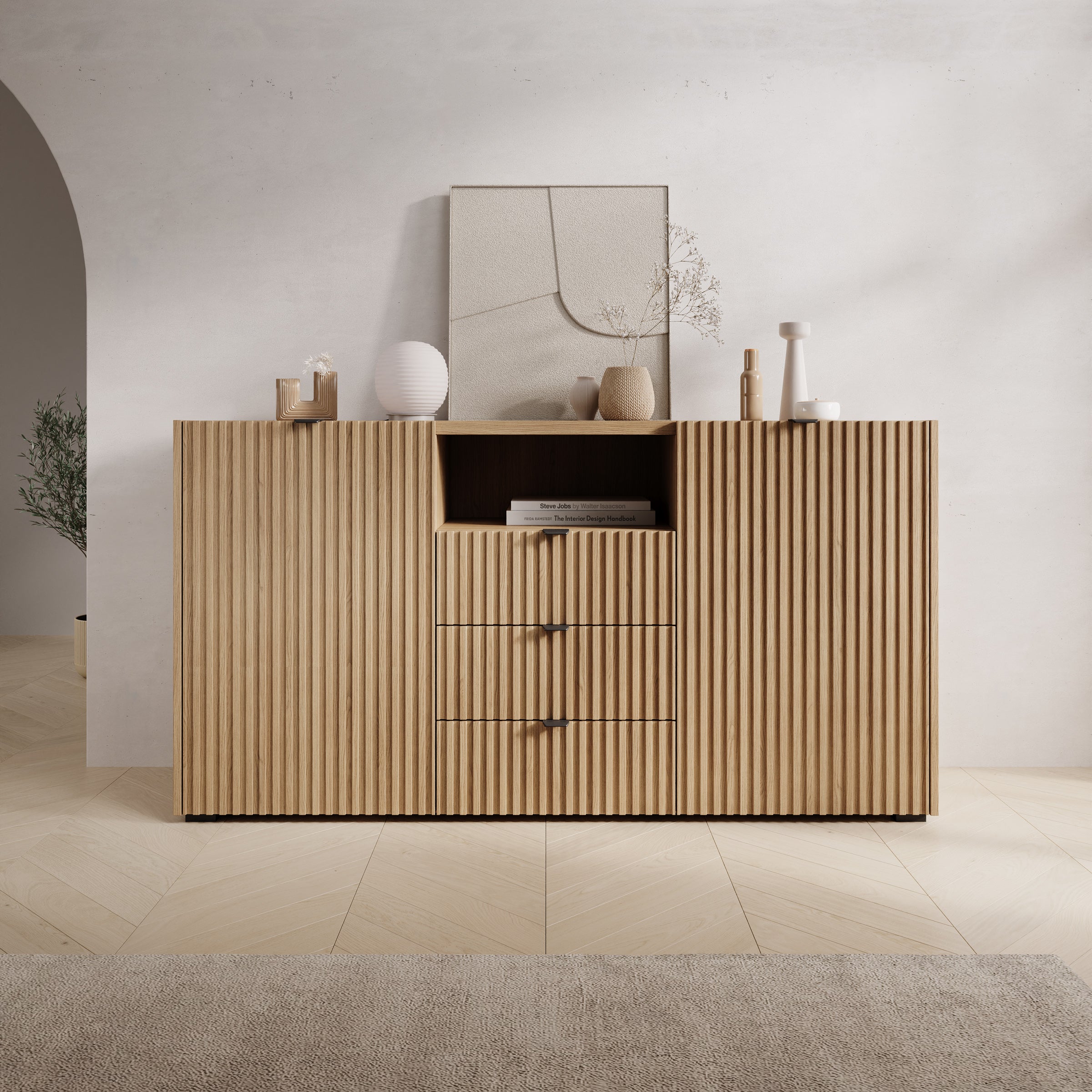 Callahan - Dressoir - Eiken - 150x40x80 cm