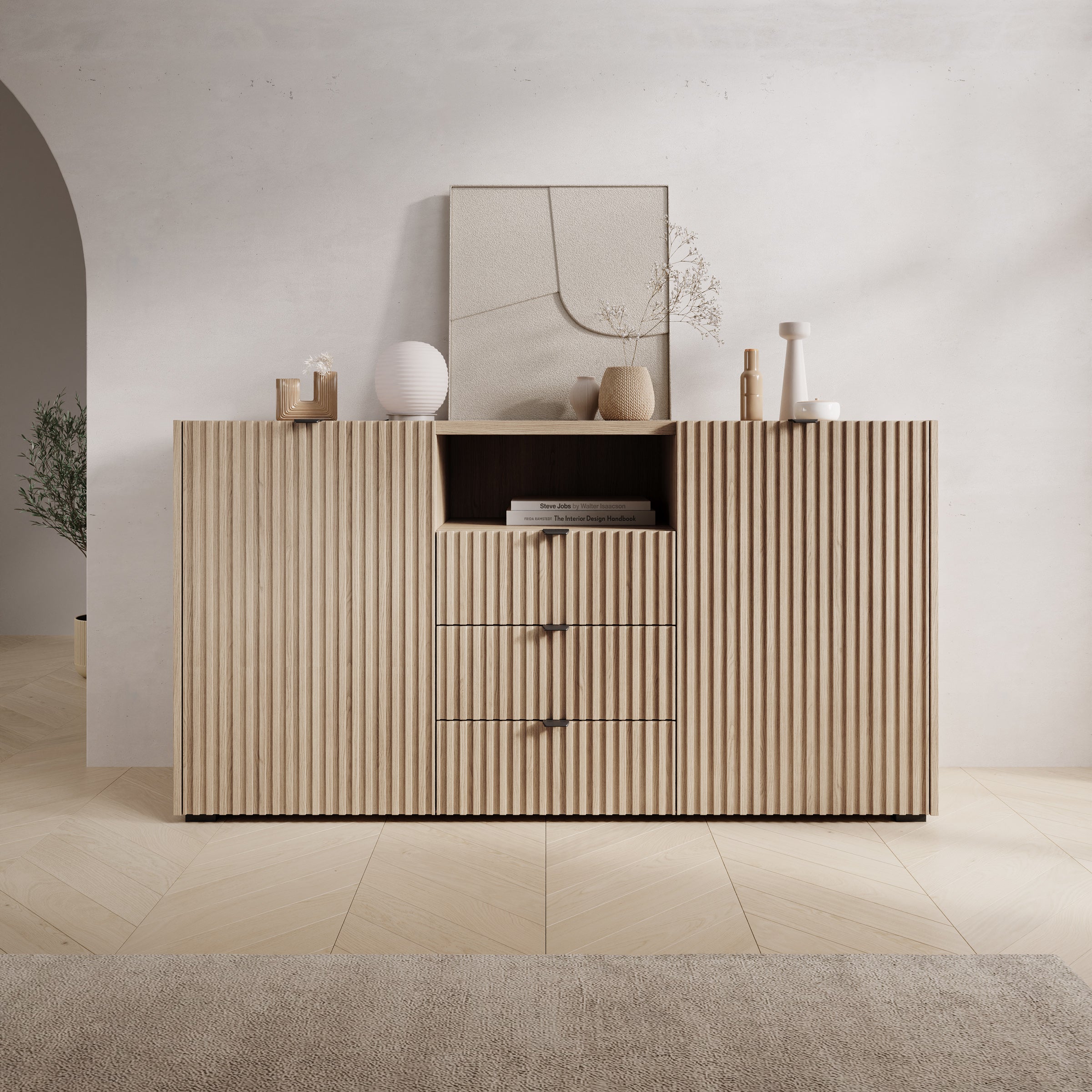 Callahan - Dressoir - Eiken - 150x40x80 cm