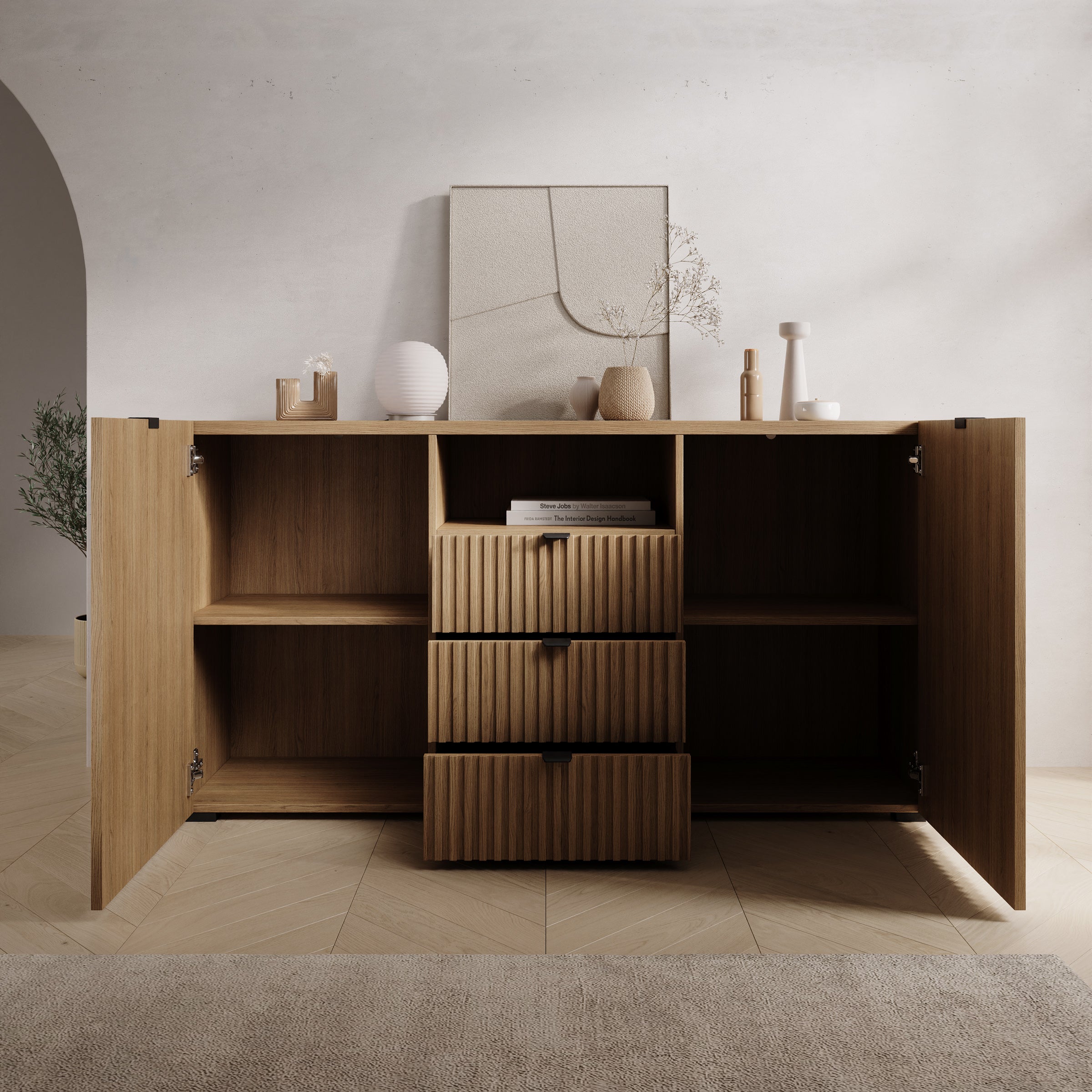 Callahan - Dressoir - Eiken - 150x40x80 cm