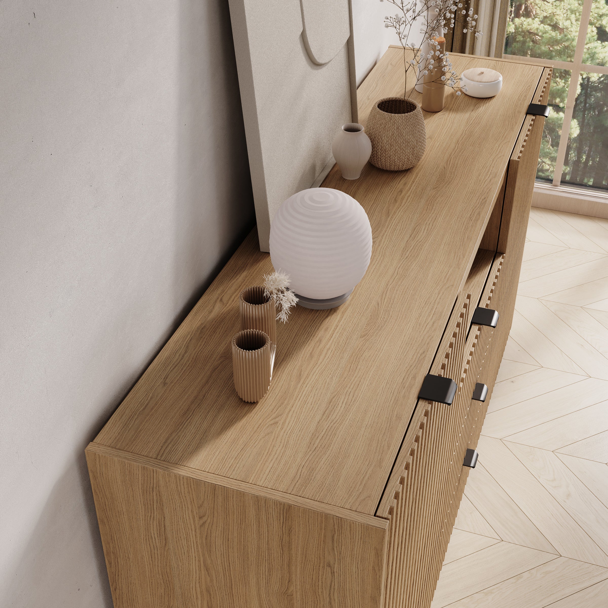 Callahan - Dressoir - Eiken - 150x40x80 cm