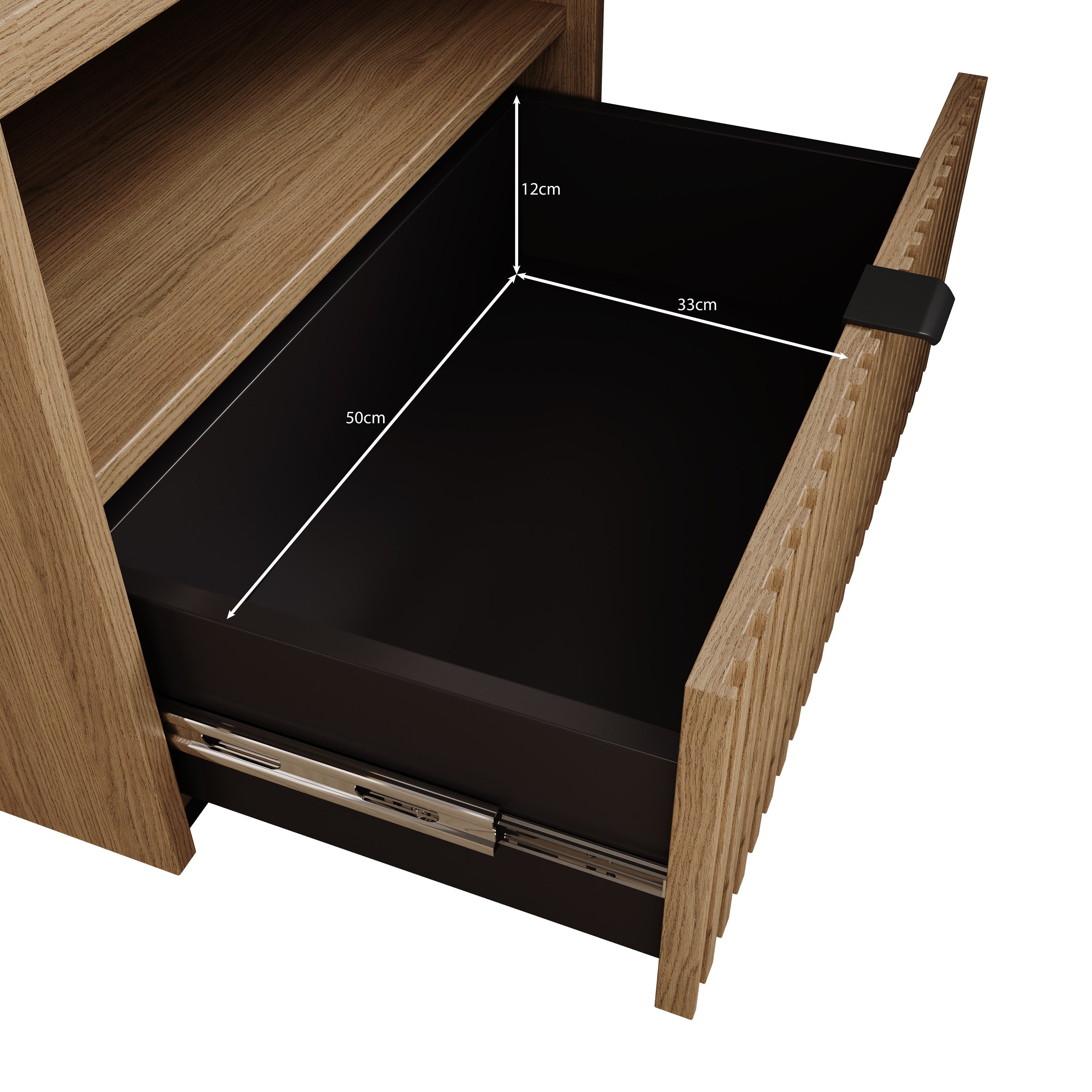 Callahan - Nachtkastje - Eiken - 59x40x44 cm