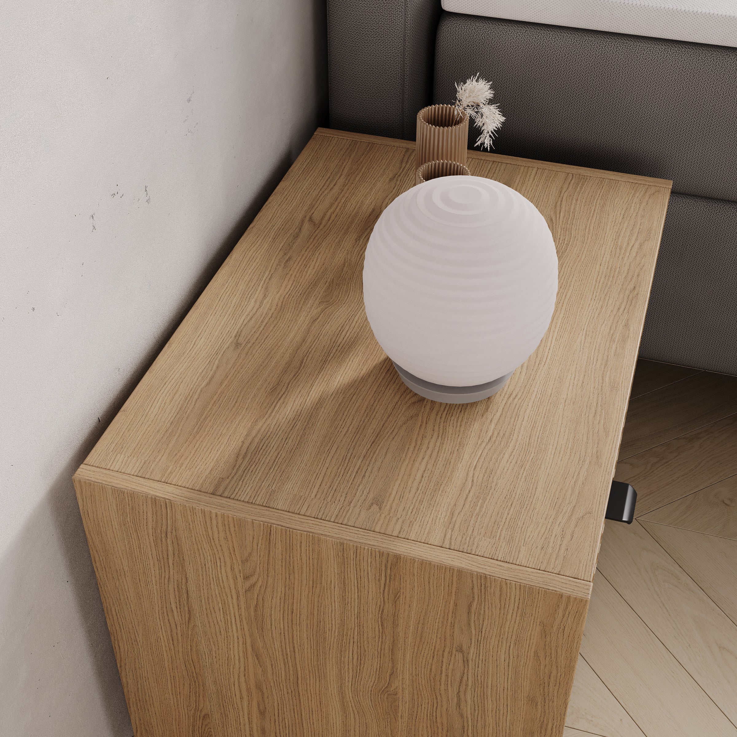 Callahan - Nachtkastje - Eiken - 59x40x44 cm