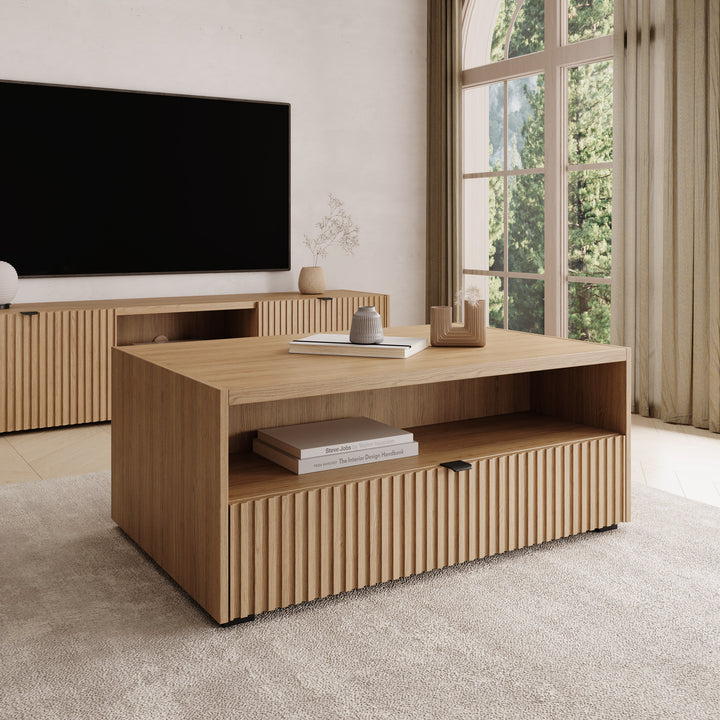Callahan - Salontafel - Eiken - 100x65x42 cm