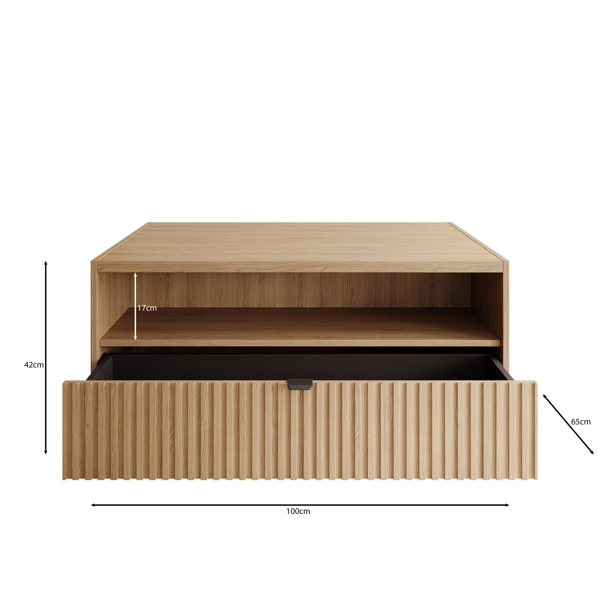 Callahan - Salontafel - Eiken - 100x65x42 cm