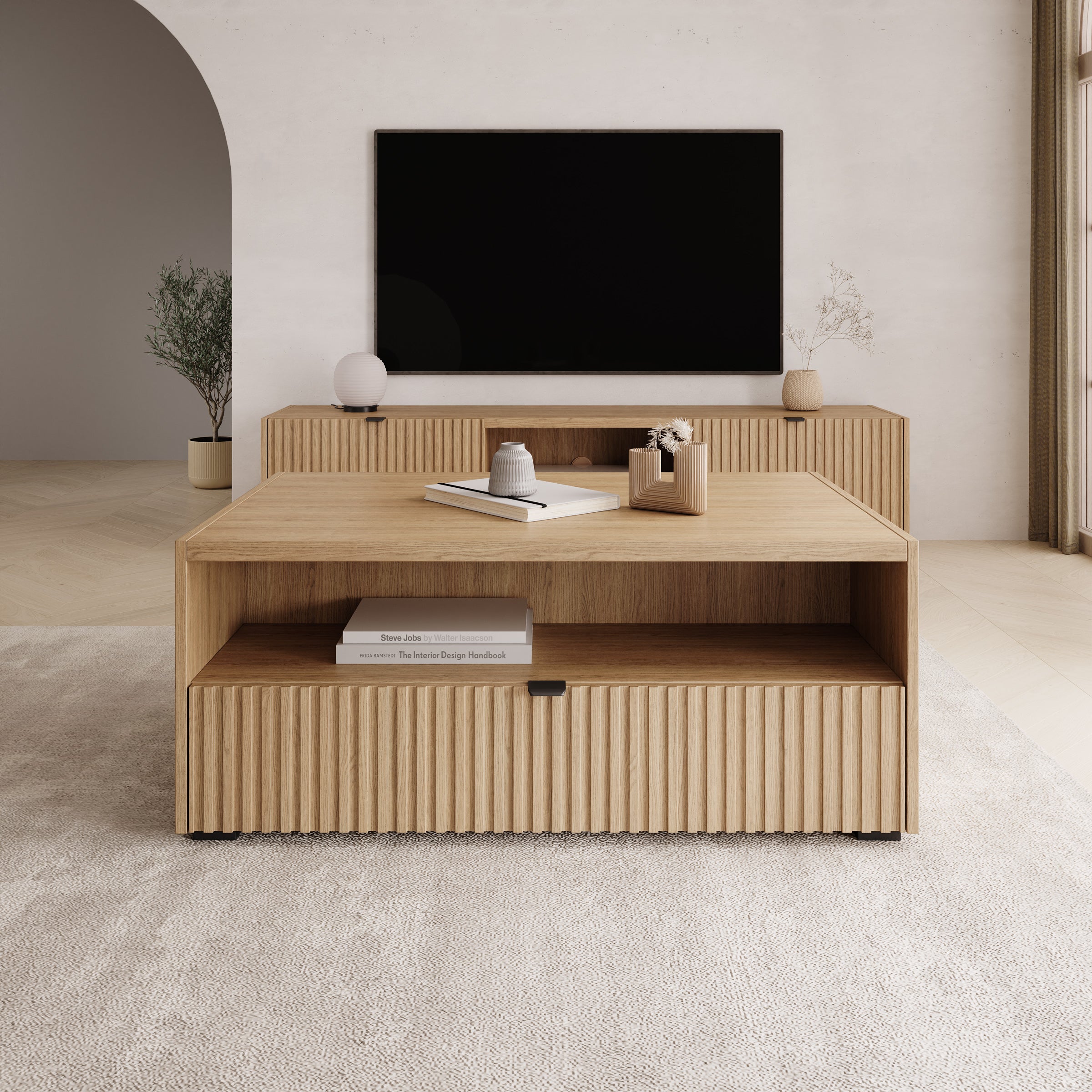 Callahan - Salontafel - Eiken - 100x65x42 cm