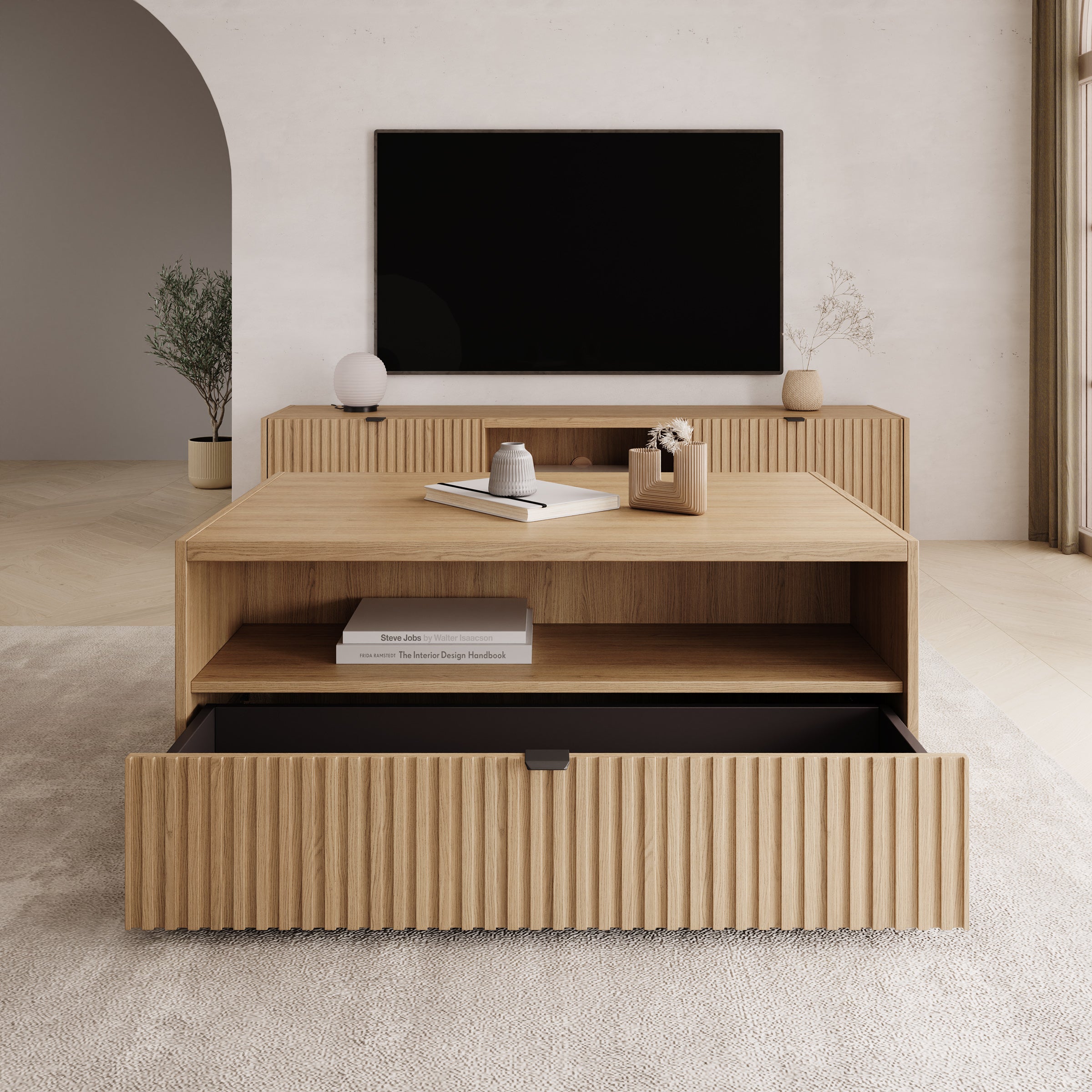 Callahan - Salontafel - Eiken - 100x65x42 cm