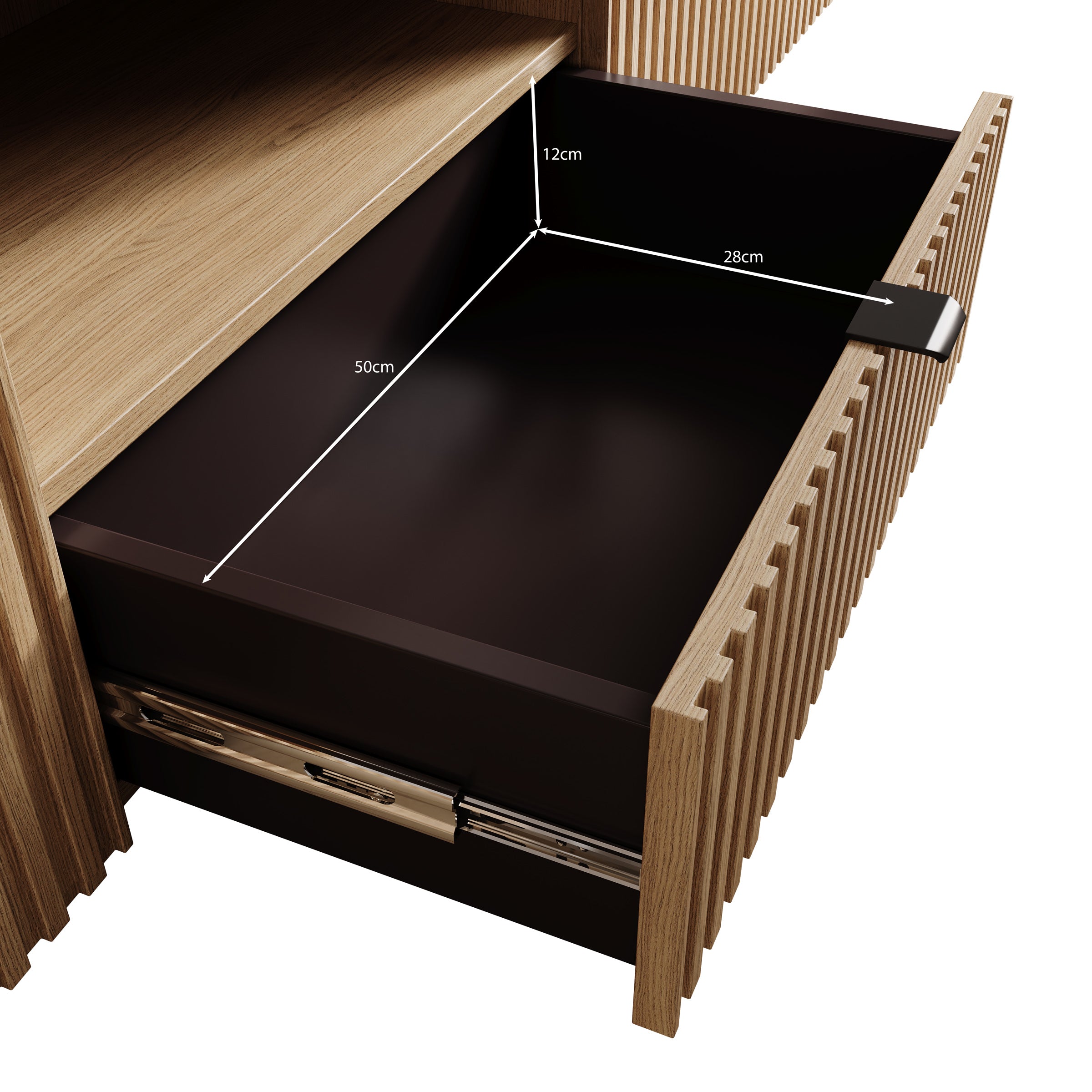 Callahan - TV-Meubel - Eiken - 179x40x42 cm