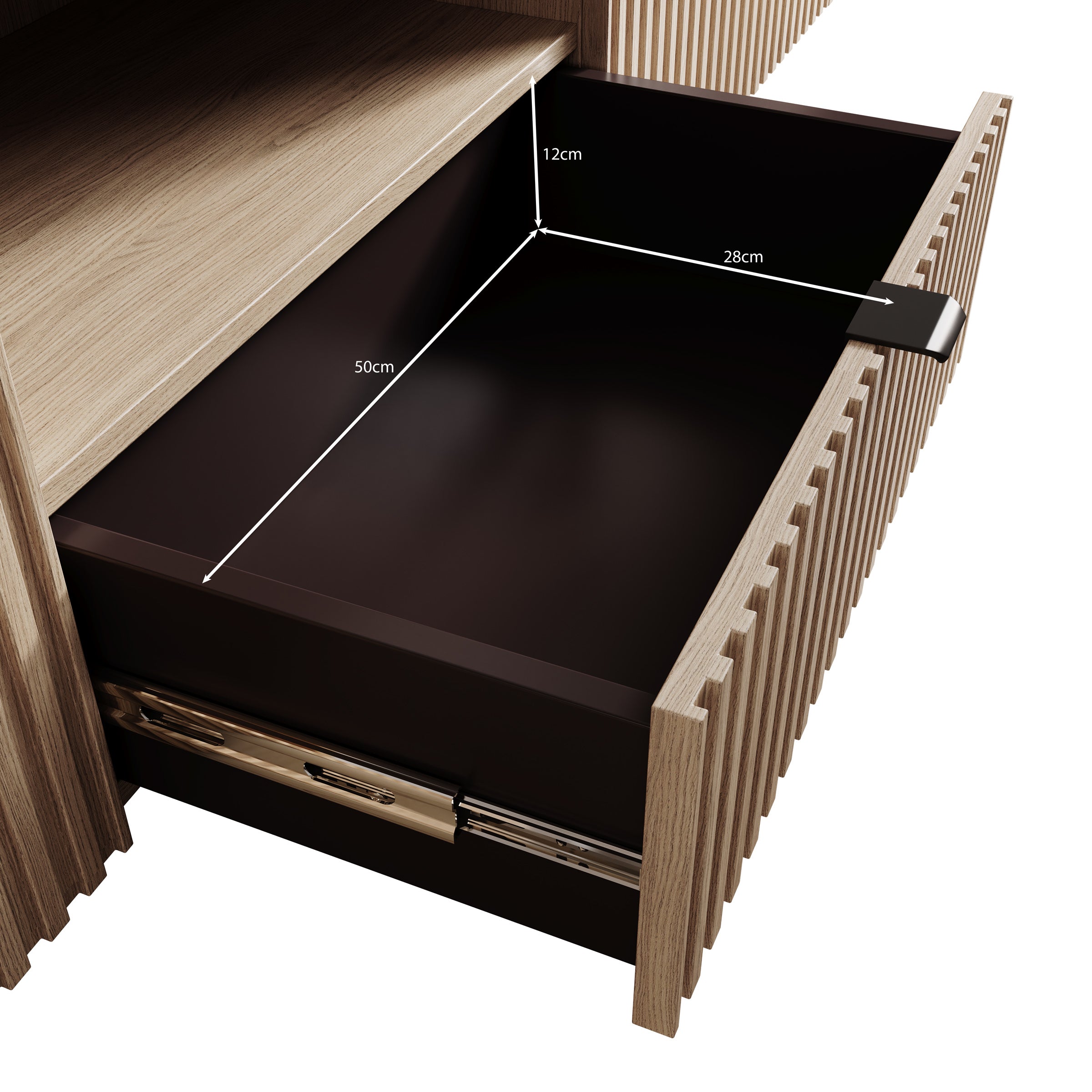Callahan - TV-Meubel - Eiken - 179x40x42 cm