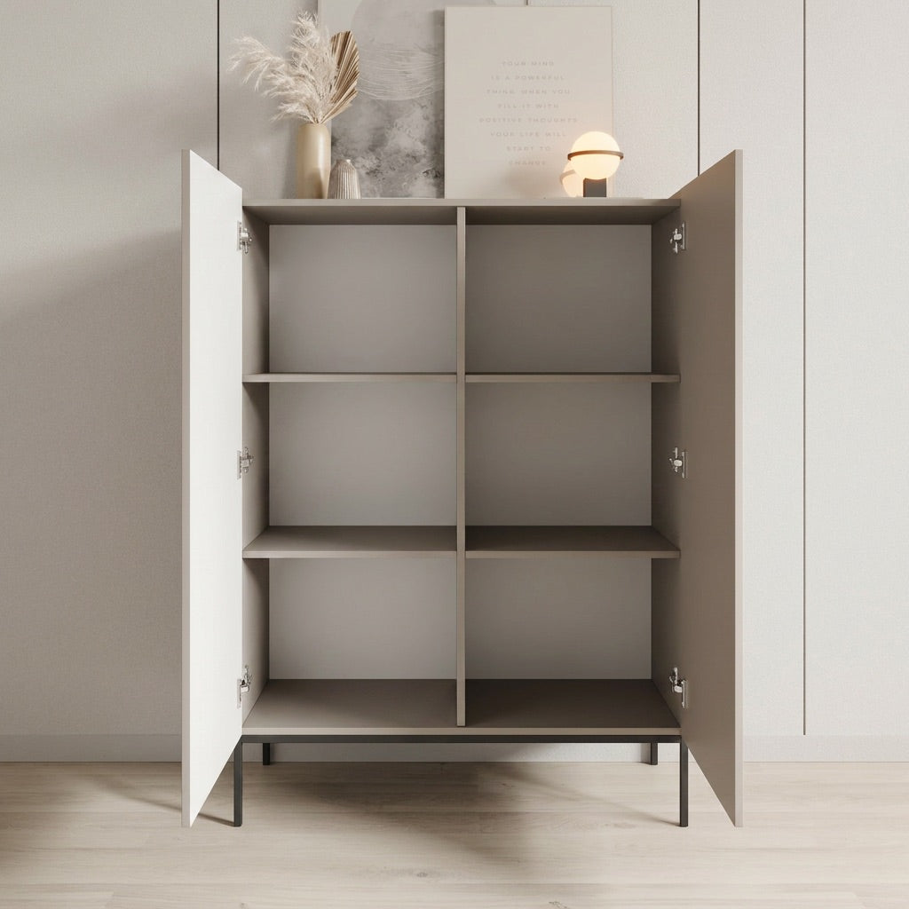Capri - Dressoir - Beige - 100x42x140 cm
