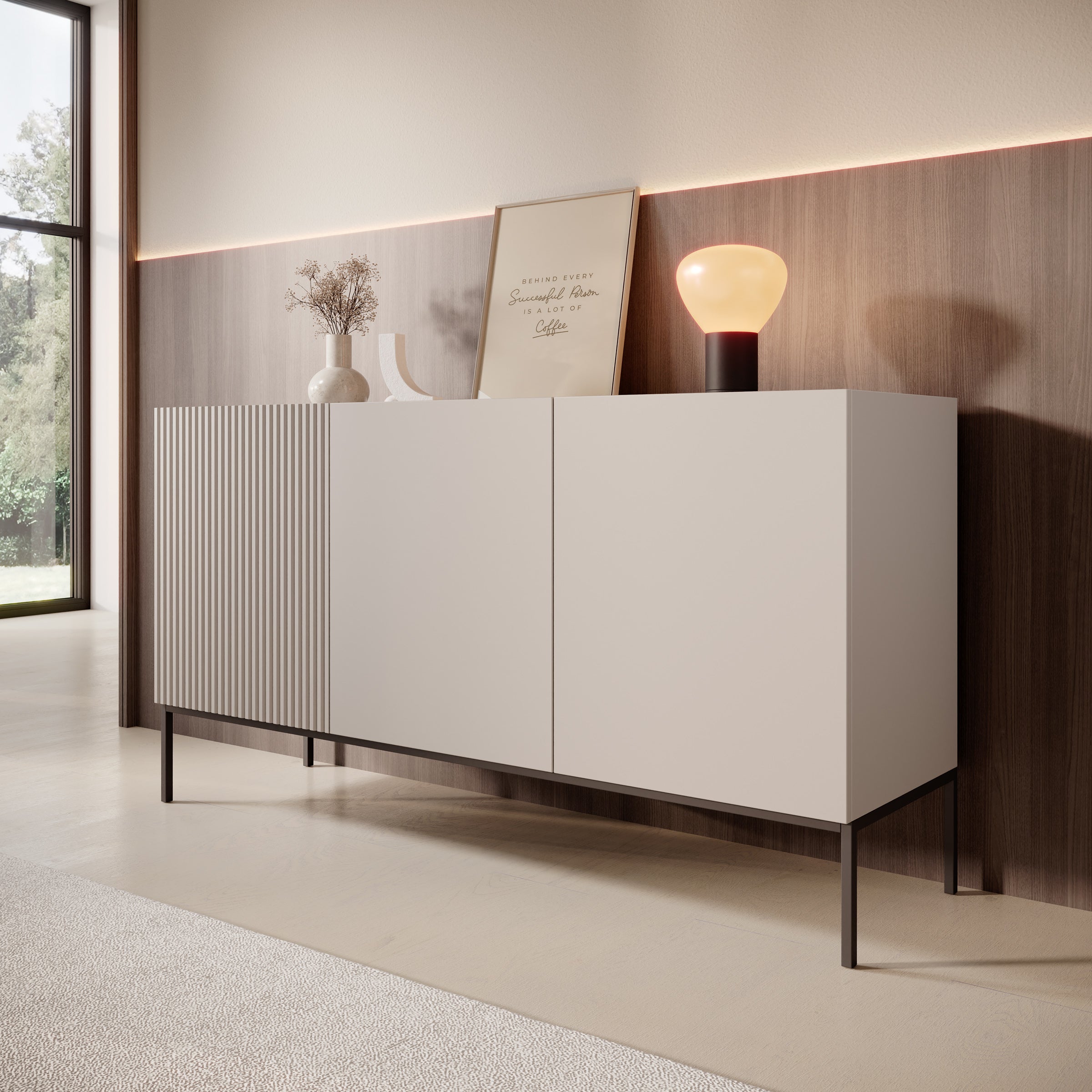 Capri - Dressoir - Beige - 150x42x80 cm
