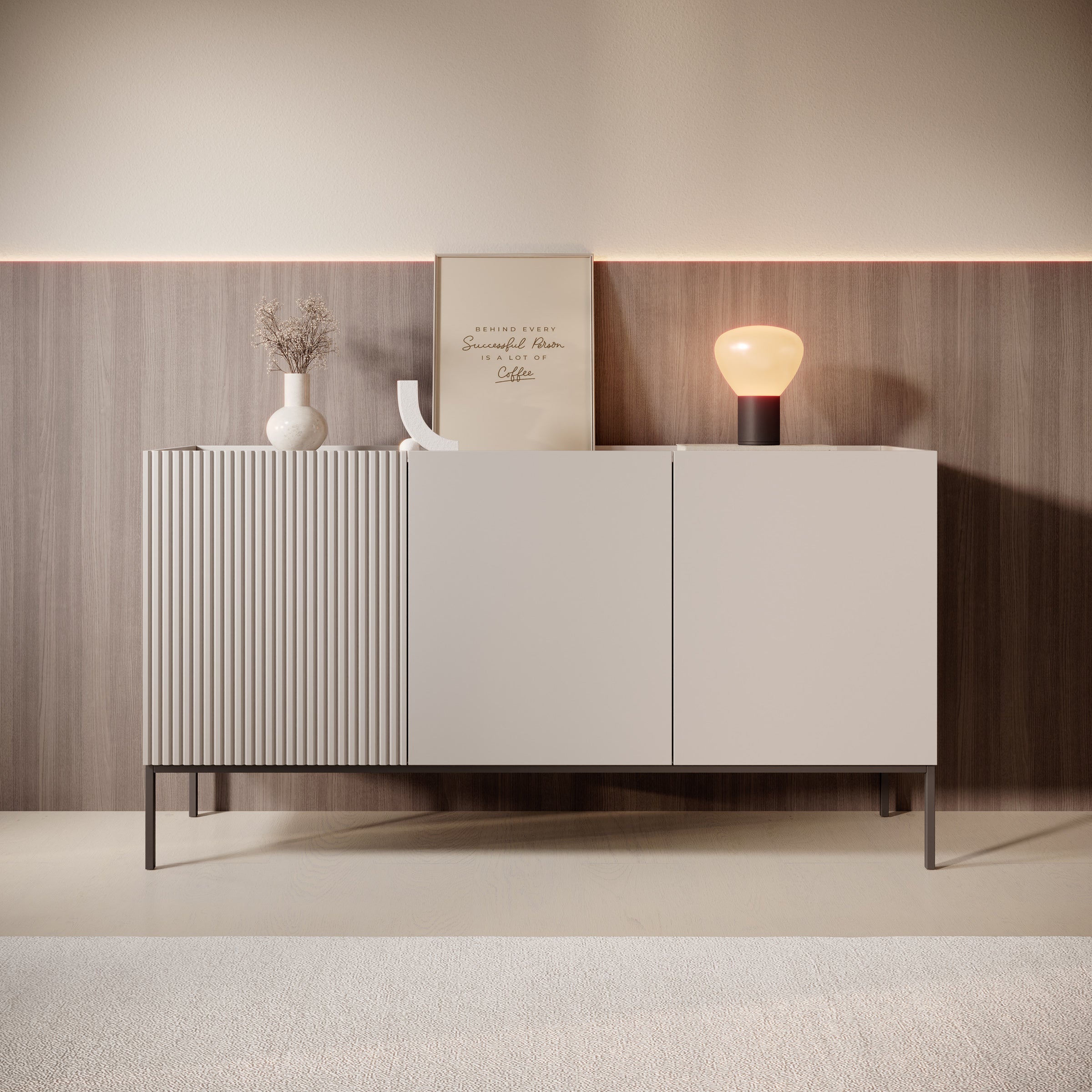 Capri - Dressoir - Beige - 150x42x80 cm
