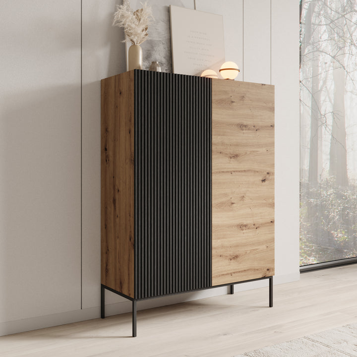 Capri - Dressoir - Eiken - 100x42x140 cm