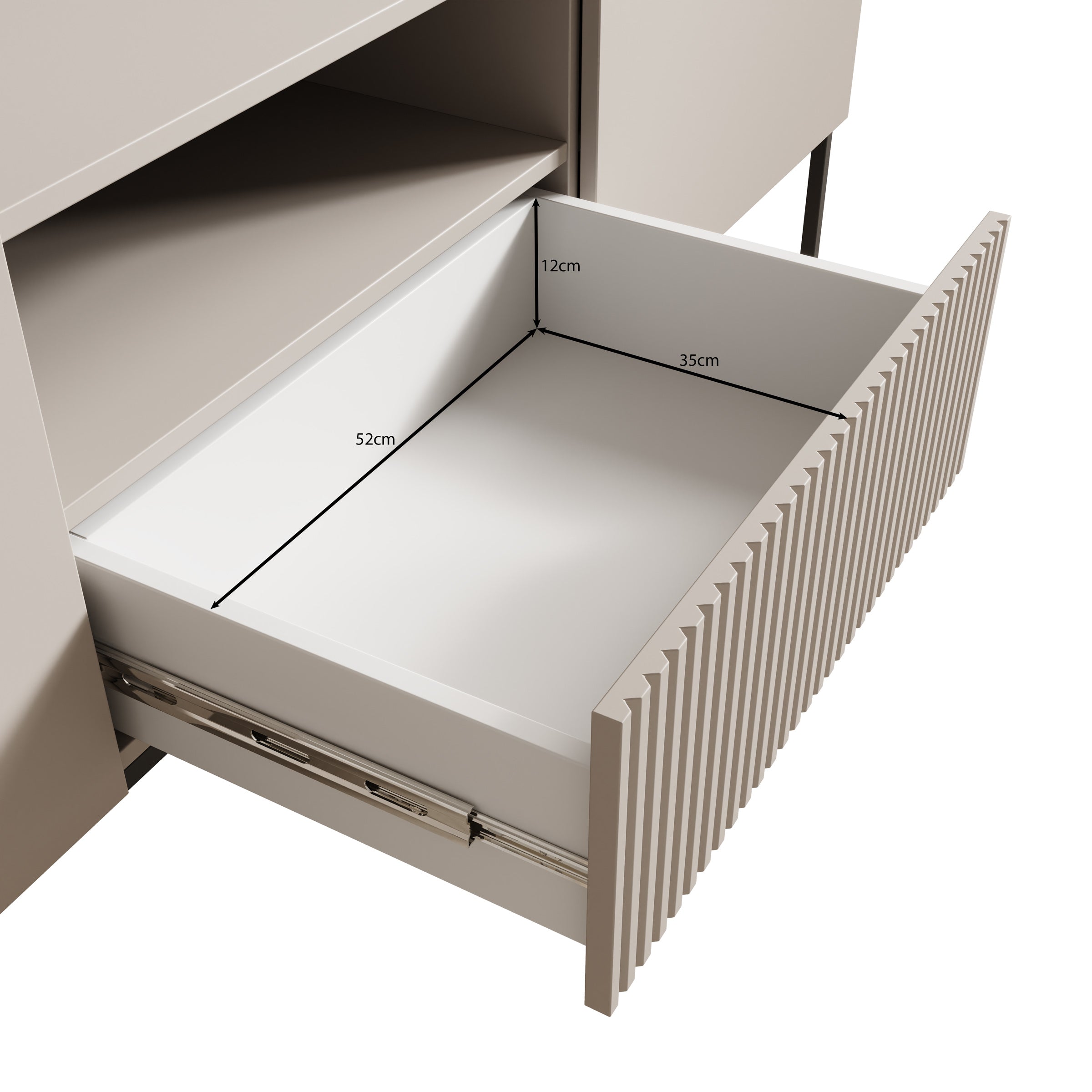 Capri - Dressoir - Eiken - 100x42x140 cm