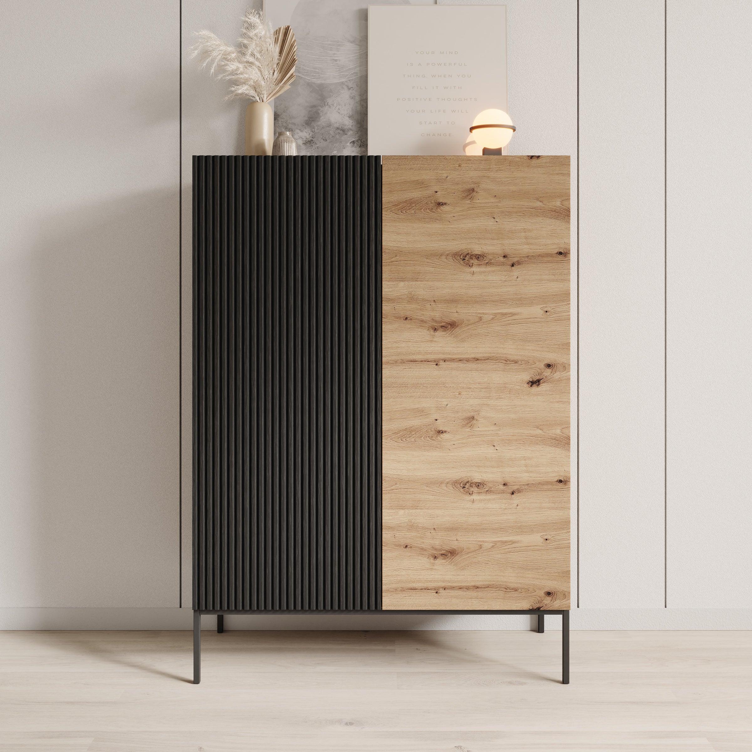 Capri - Dressoir - Eiken - 100x42x140 cm