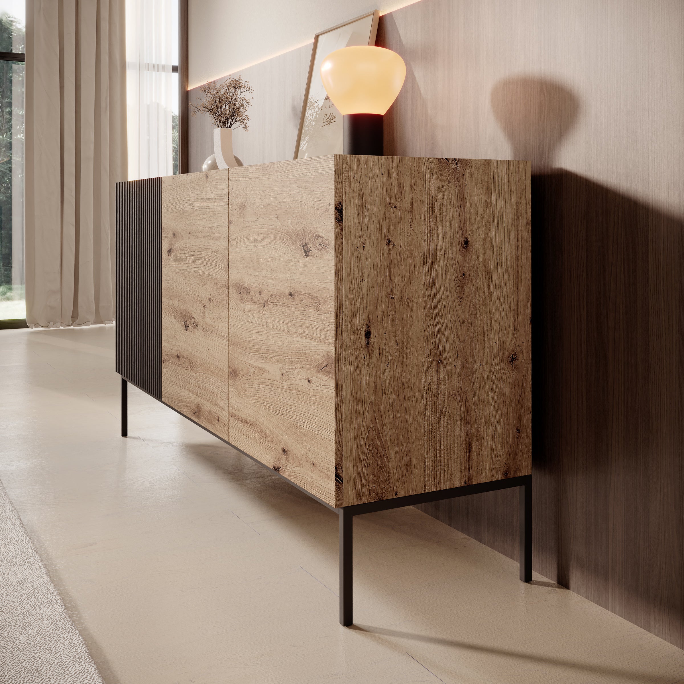Capri - Dressoir - Eiken - 150x42x80 cm