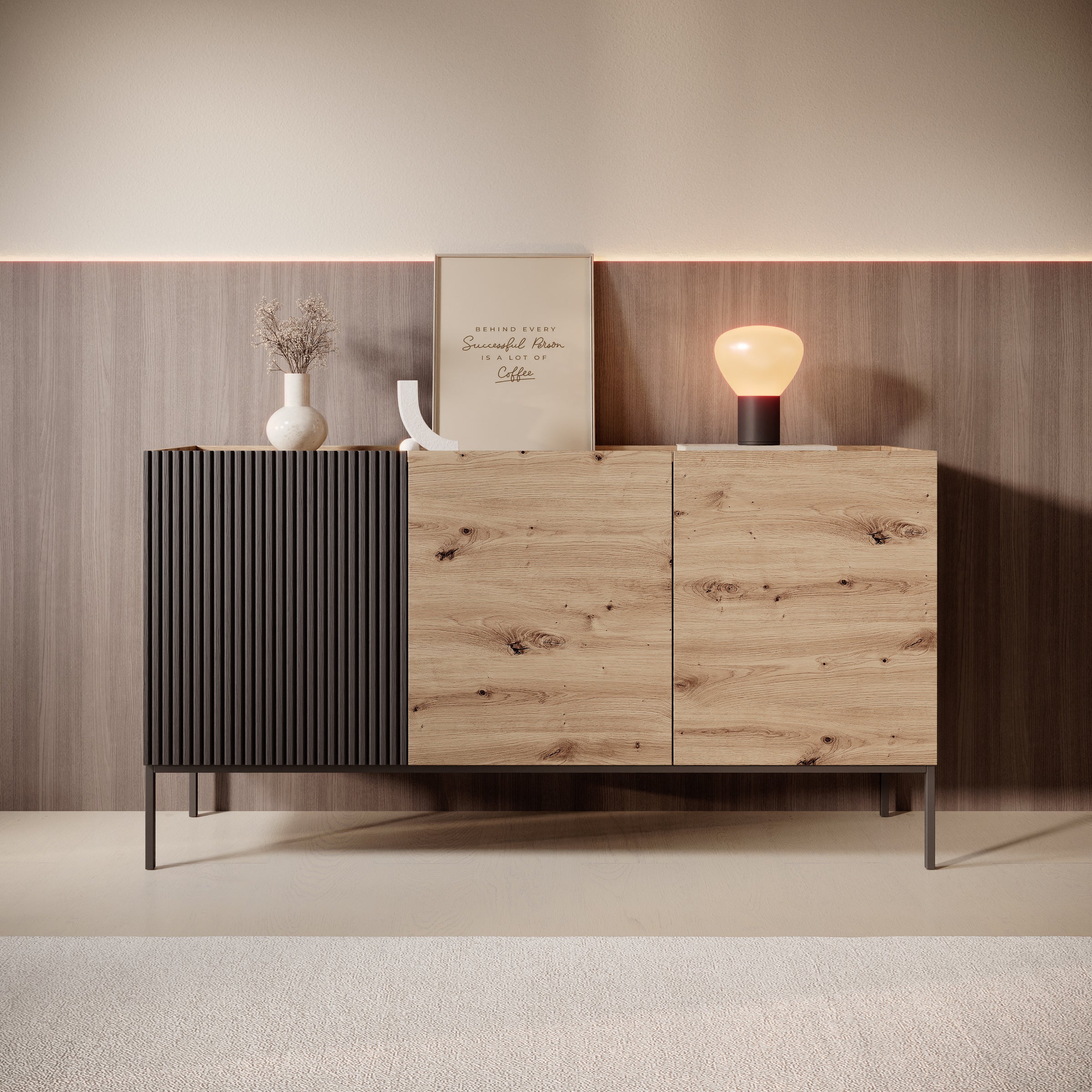 Capri - Dressoir - Eiken - 150x42x80 cm