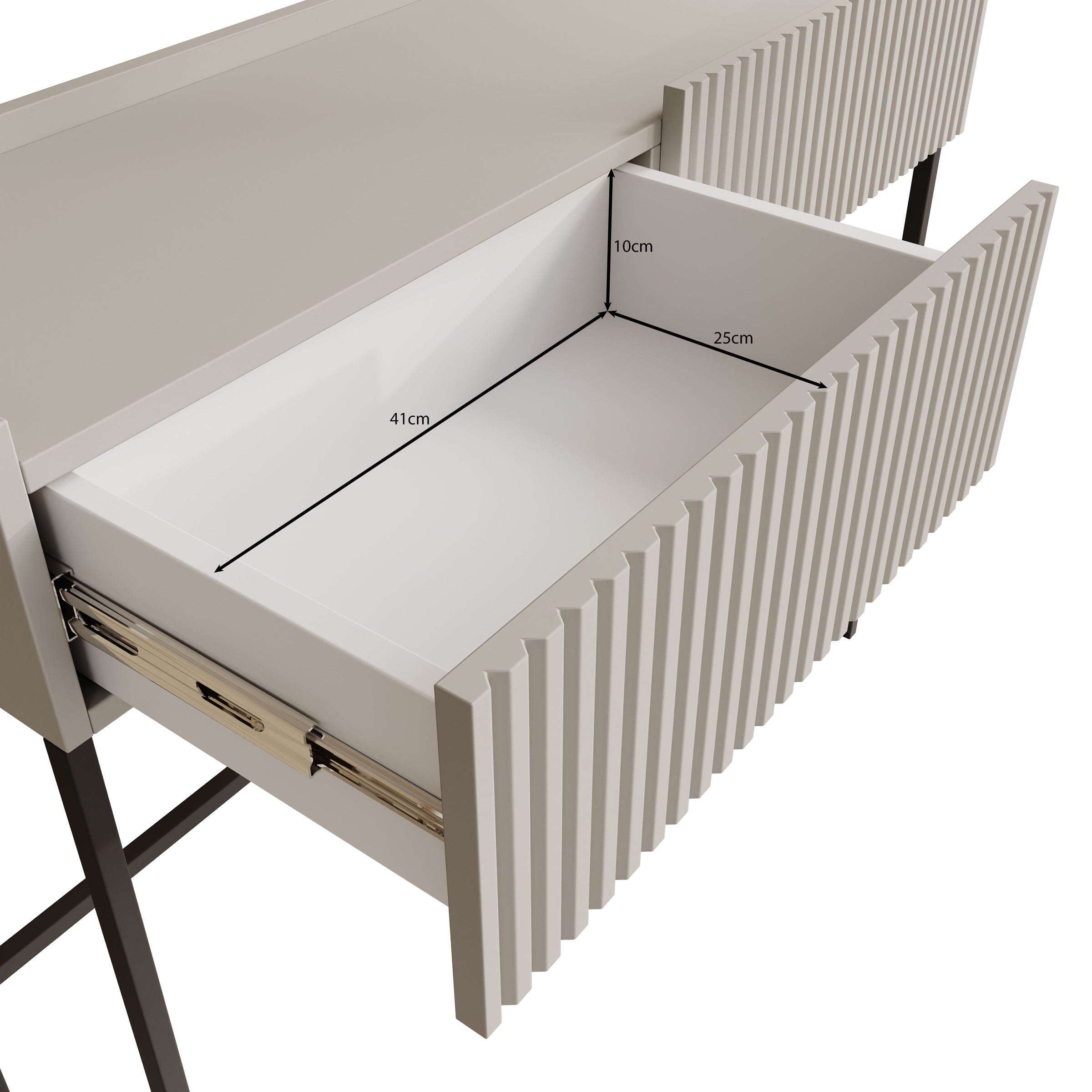 Capri - Kaptafel - Beige - 100x32x80 cm