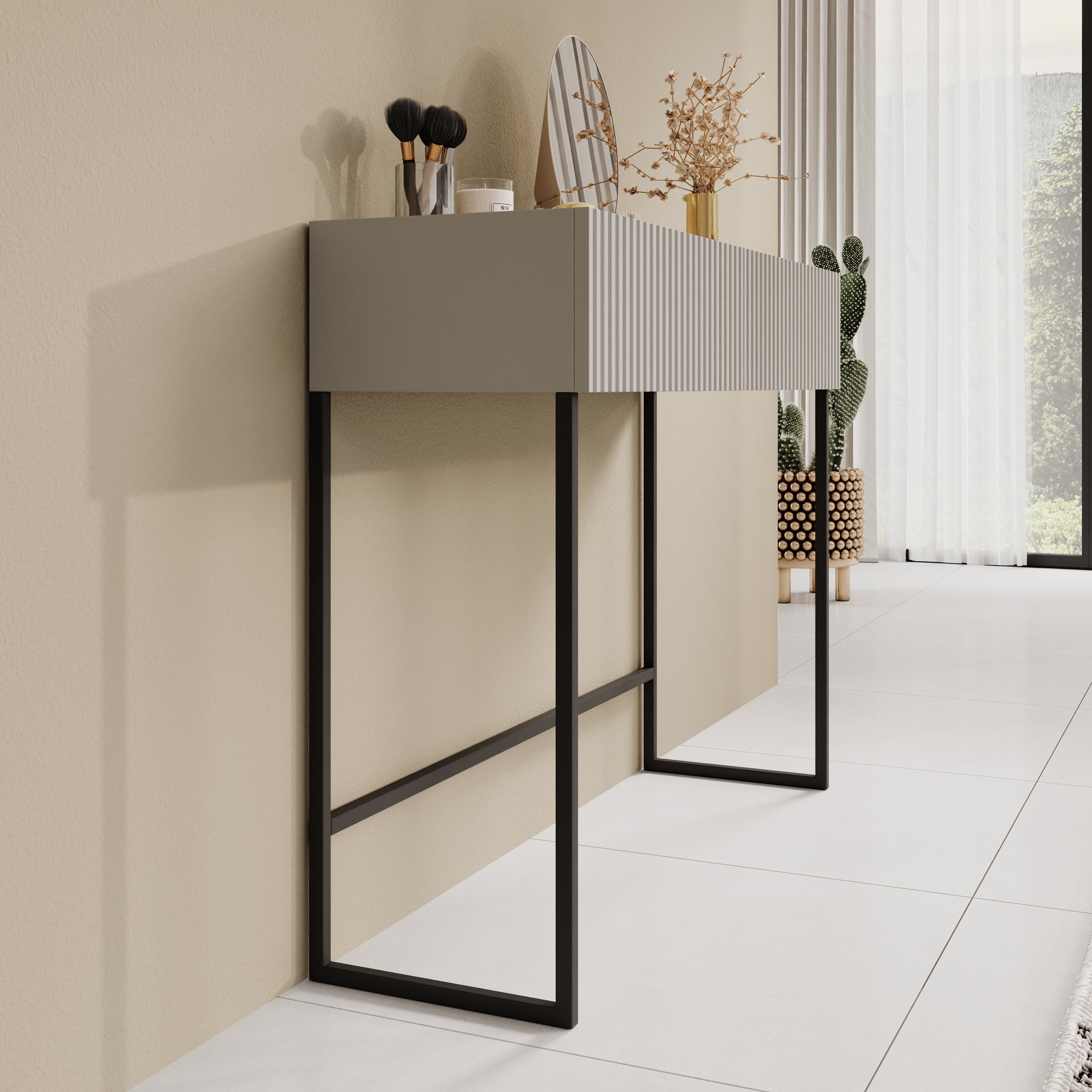 Capri - Kaptafel - Beige - 100x32x80 cm