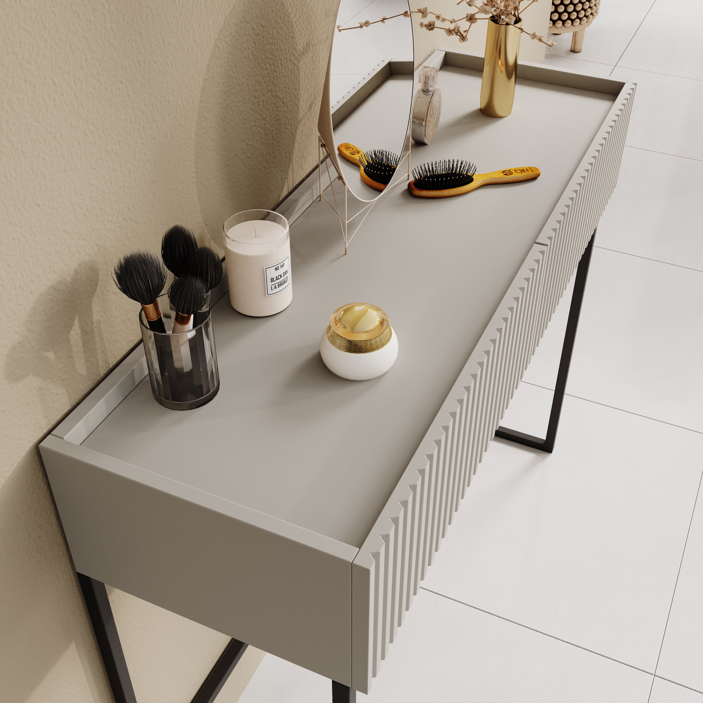 Capri - Kaptafel - Beige - 100x32x80 cm