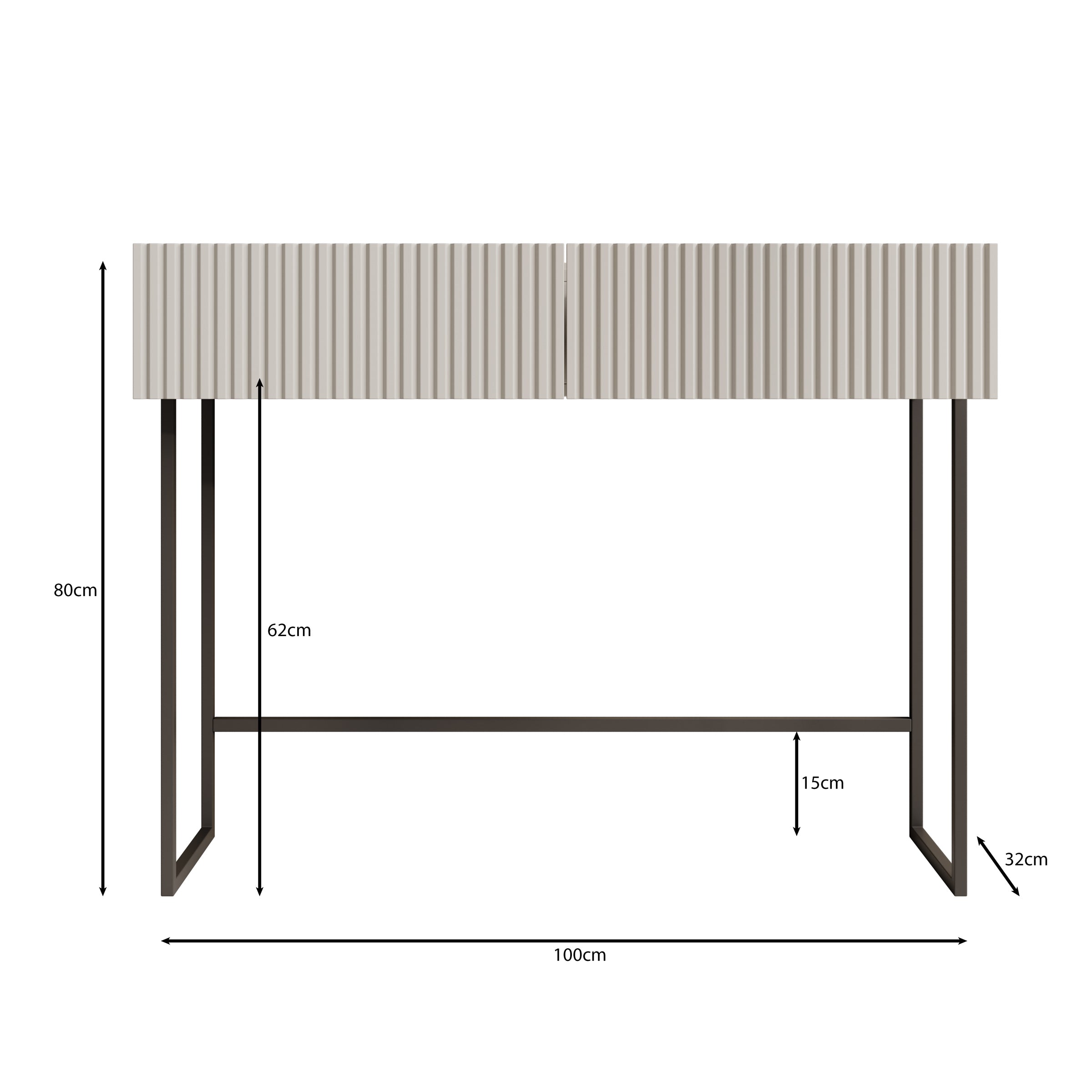 Capri - Kaptafel - Eiken - 100x32x80 cm