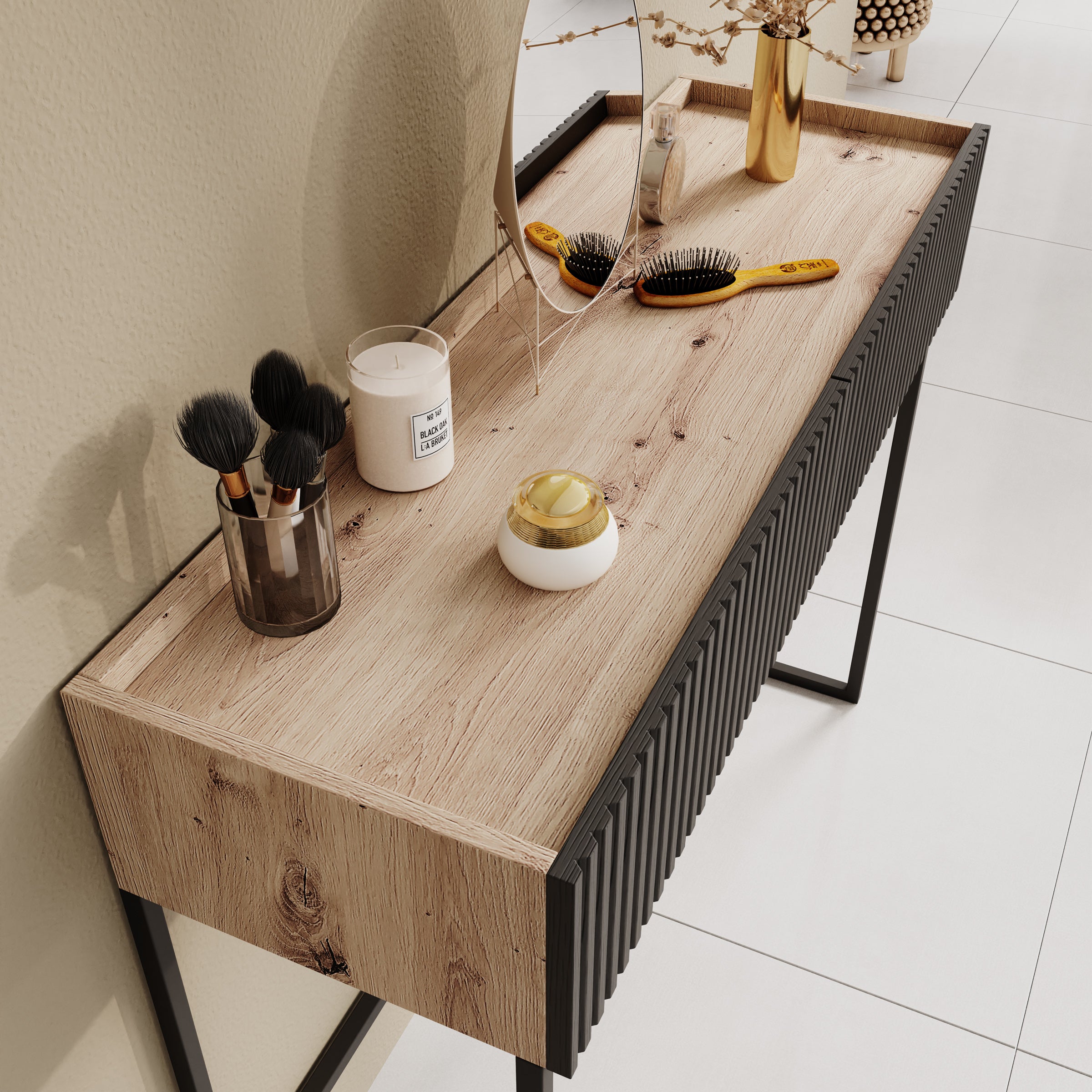 Capri - Kaptafel - Eiken - 100x32x80 cm