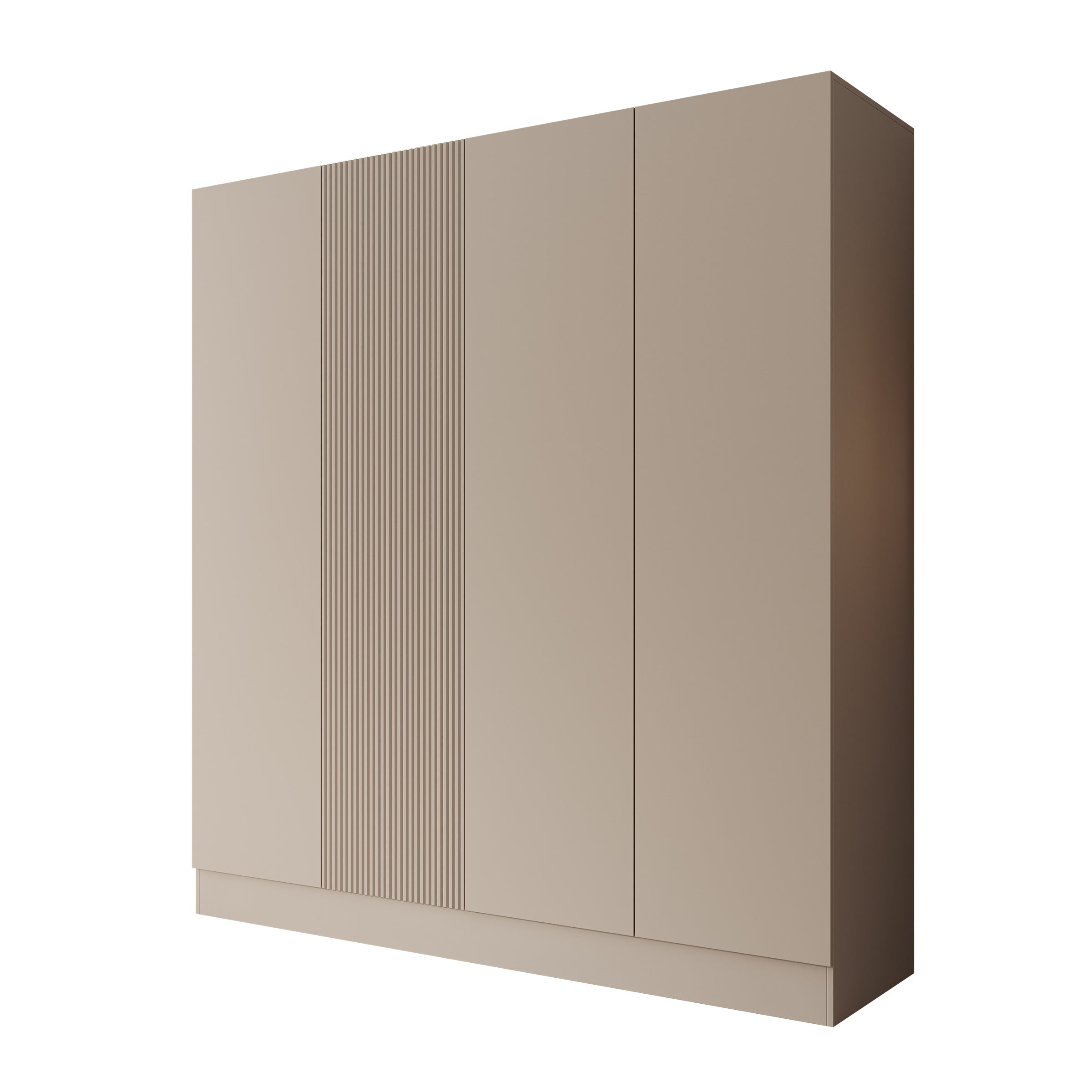 Capri - Kledingkast 4-deurs - Beige - 205x55x220 cm