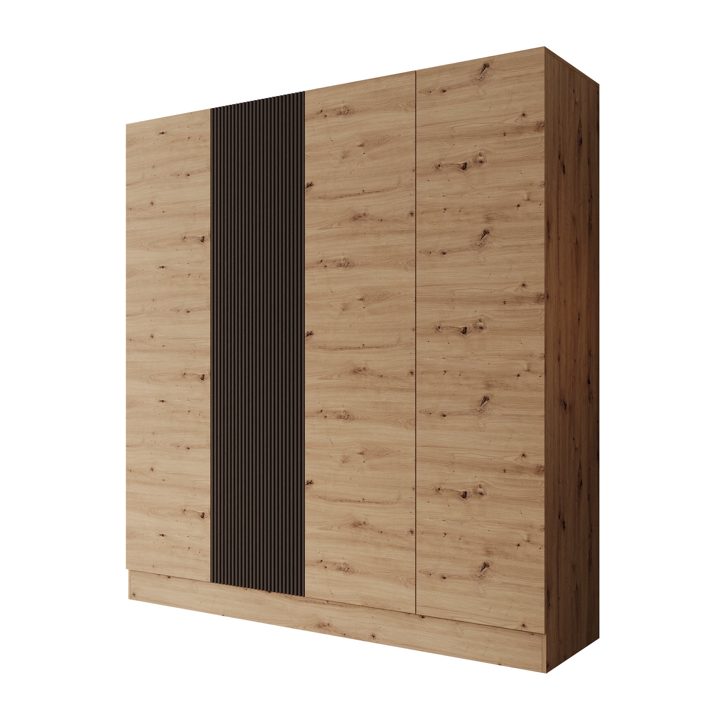 Capri - Kledingkast 4-deurs - Eiken - 205x55x220 cm
