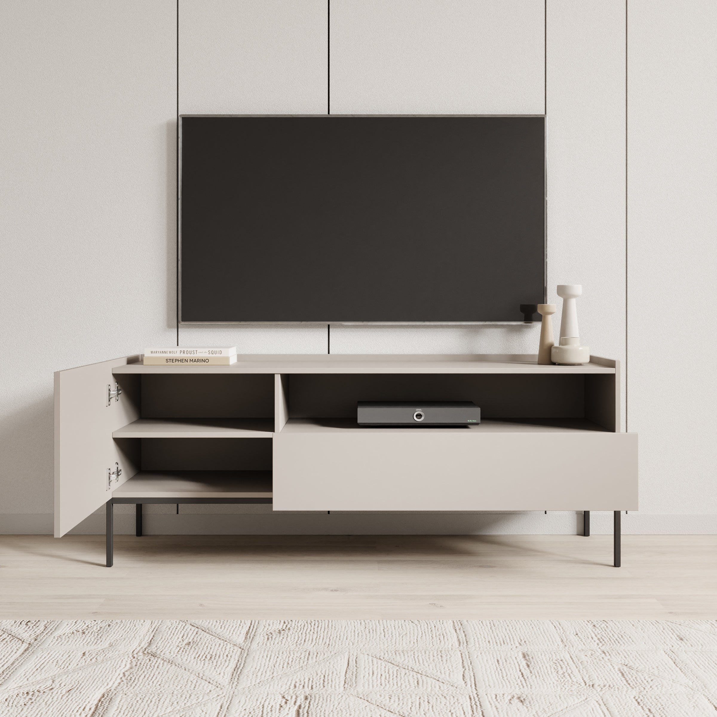 Capri - TV-Meubel - Beige - 150x42x60 cm