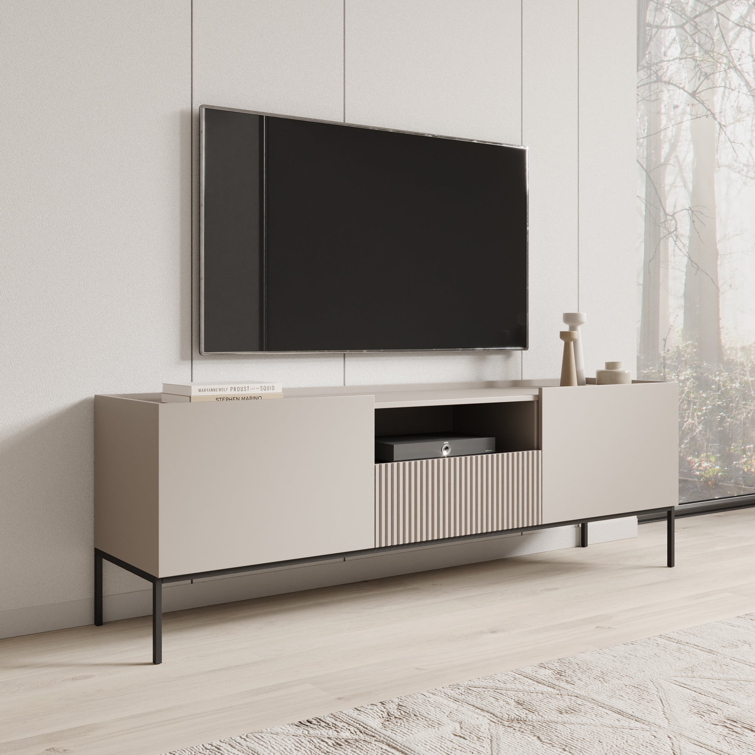 Capri - TV-Meubel - Beige - 180x42x60 cm