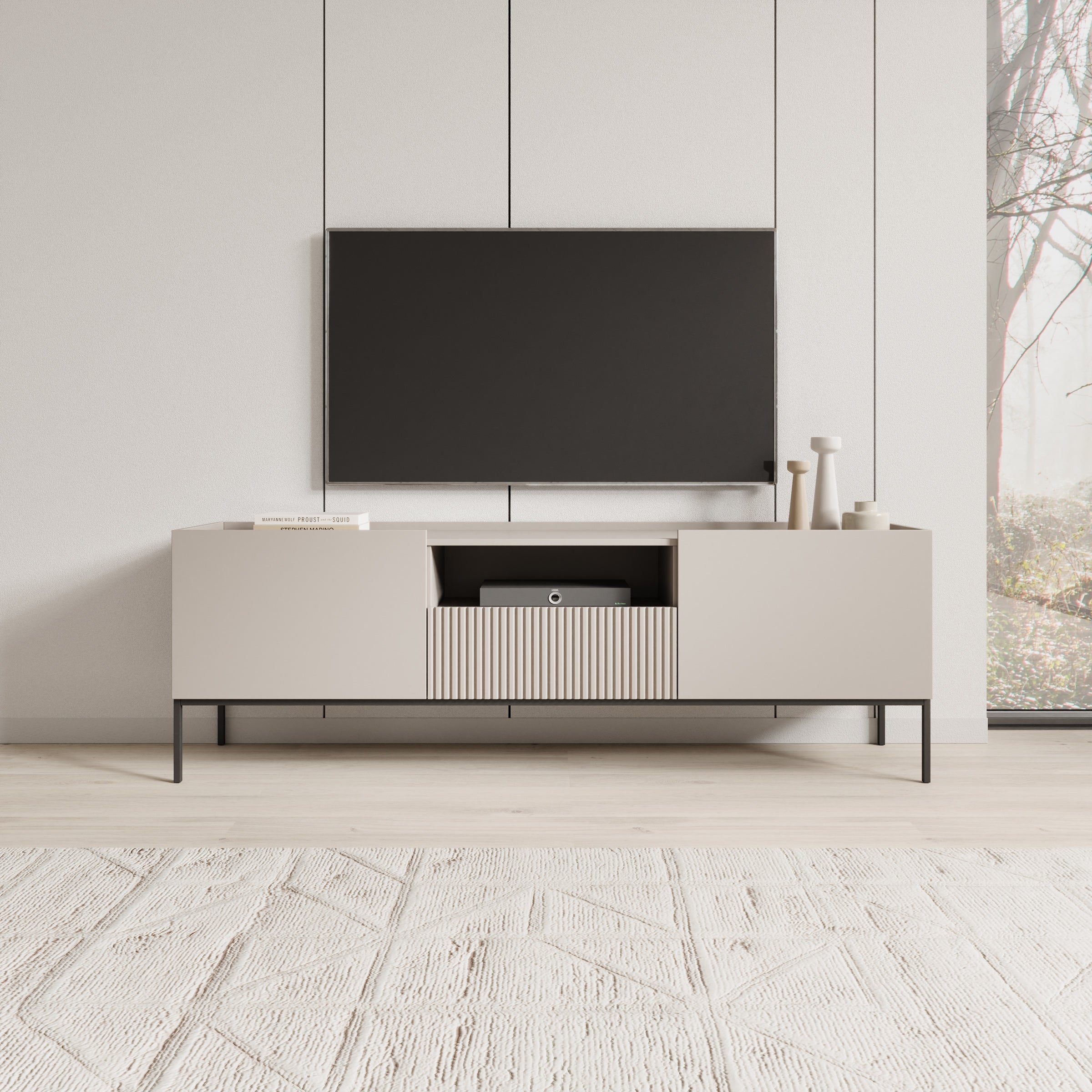 Capri - TV-Meubel - Beige - 180x42x60 cm