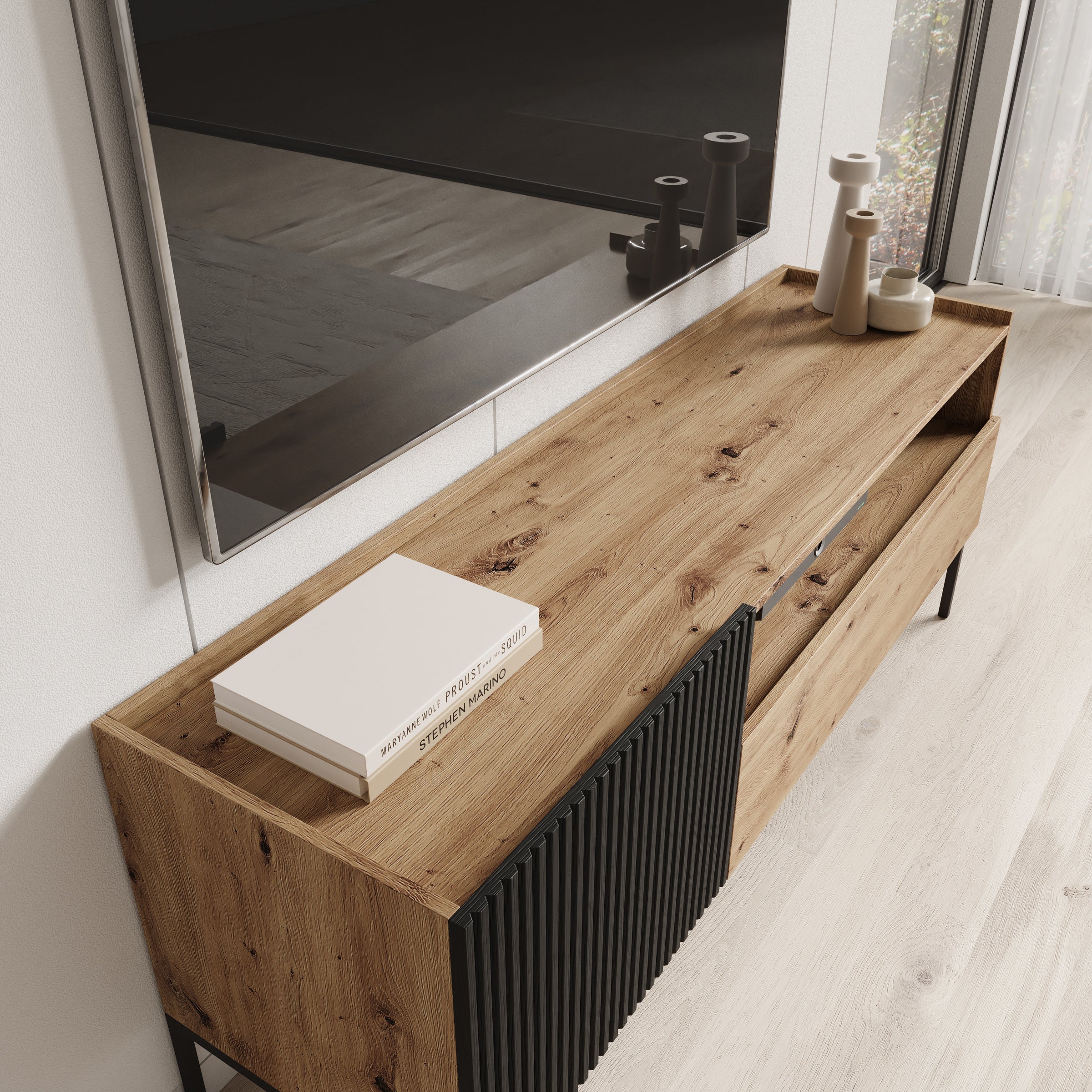 Capri - TV-Meubel - Eiken - 150x42x60 cm