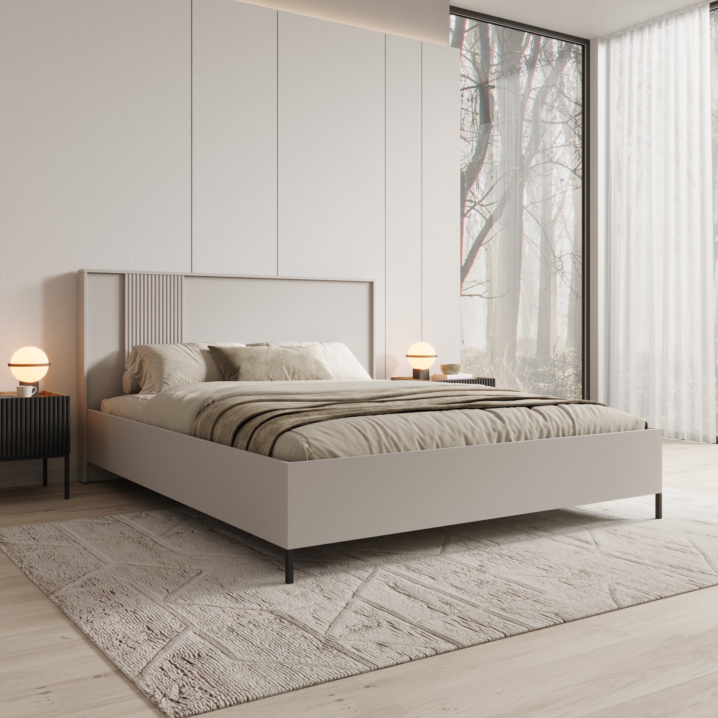 Capri - Tweepersoonsbed - Beige - 160x200 cm