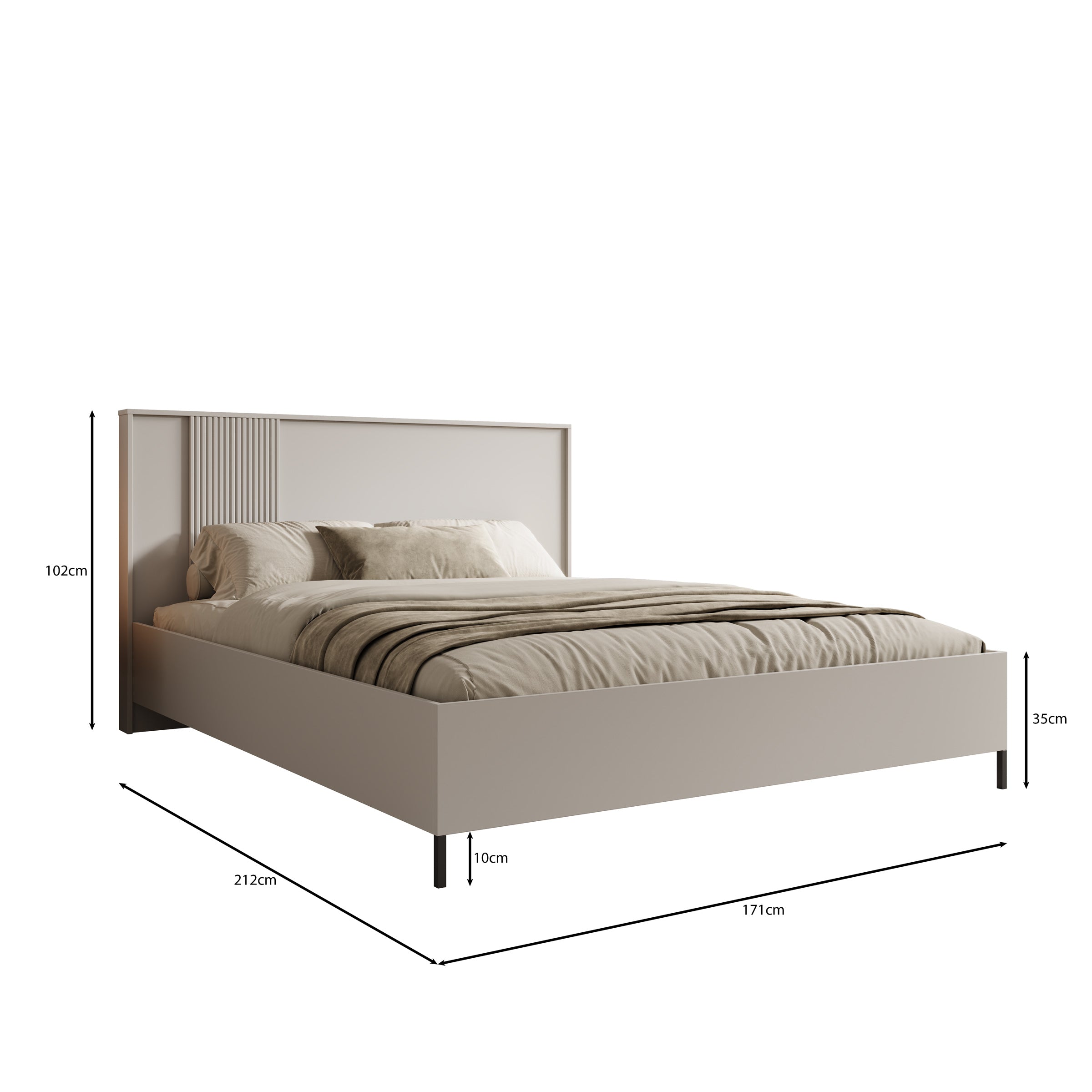 Capri - Tweepersoonsbed - Beige - 160x200 cm
