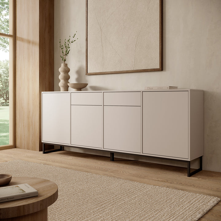 Cavero - Dressoir - Beige - 209x37x83 cm