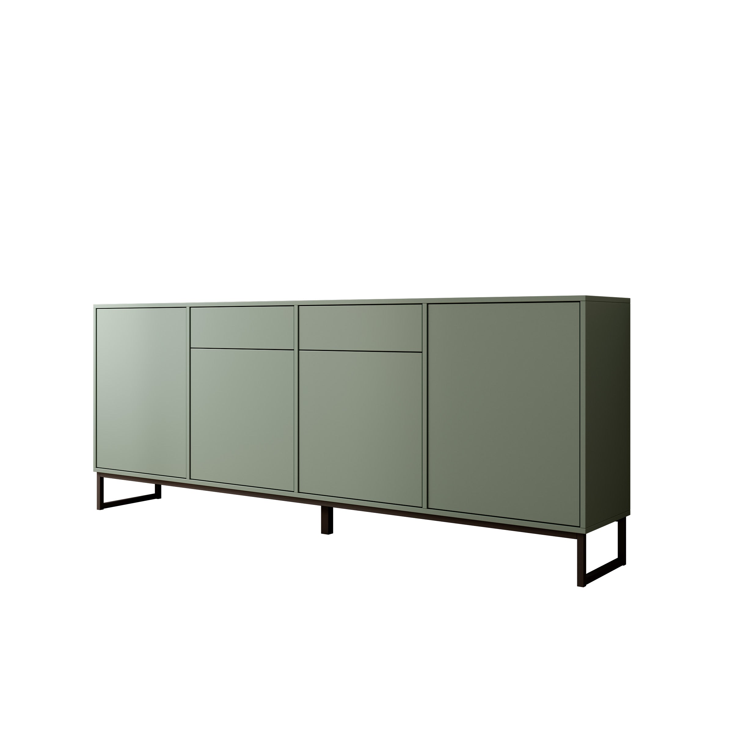 Cavero - Dressoir - Groen - 209x37x83 cm