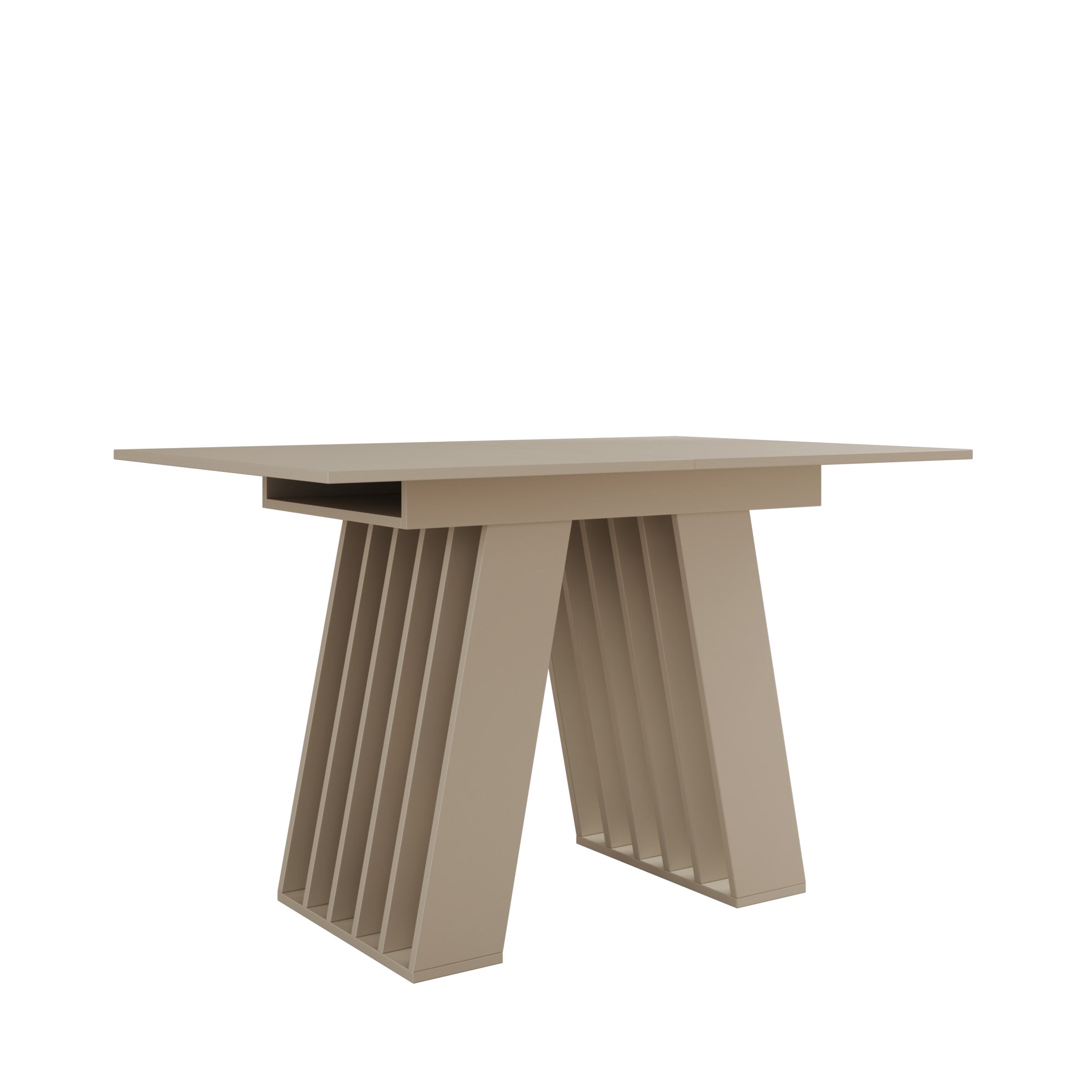 Cavero - Eetkamertafel  - Uitschuifbaar - Beige - 120-160x80x75 cm