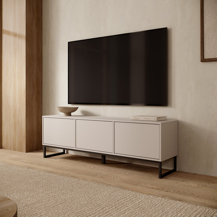 Cavero - TV-Meubel - Beige - 157x37x50 cm