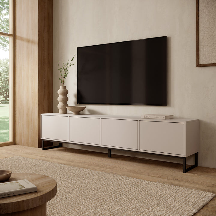Cavero - TV-Meubel - Beige - 209x37x50 cm