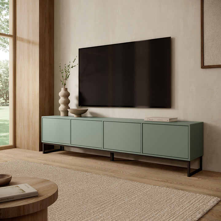 Cavero - TV-Meubel - Groen - 209x37x50 cm