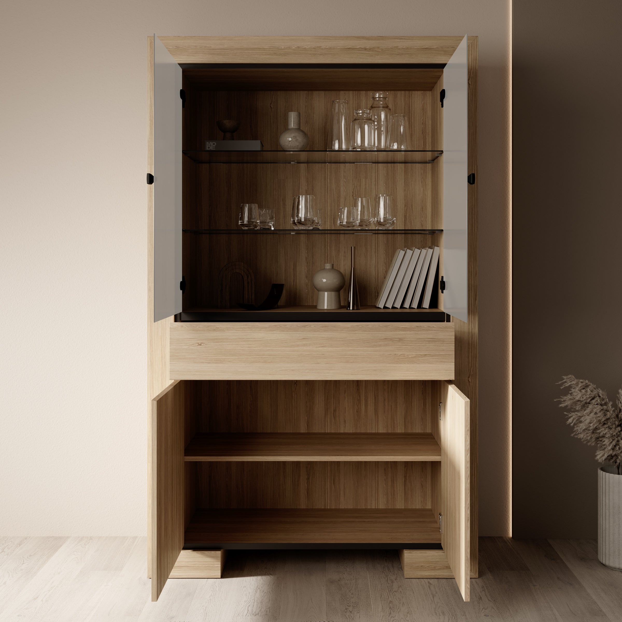 Cayuga - Buffetkast - Eiken - 113x41x185 cm