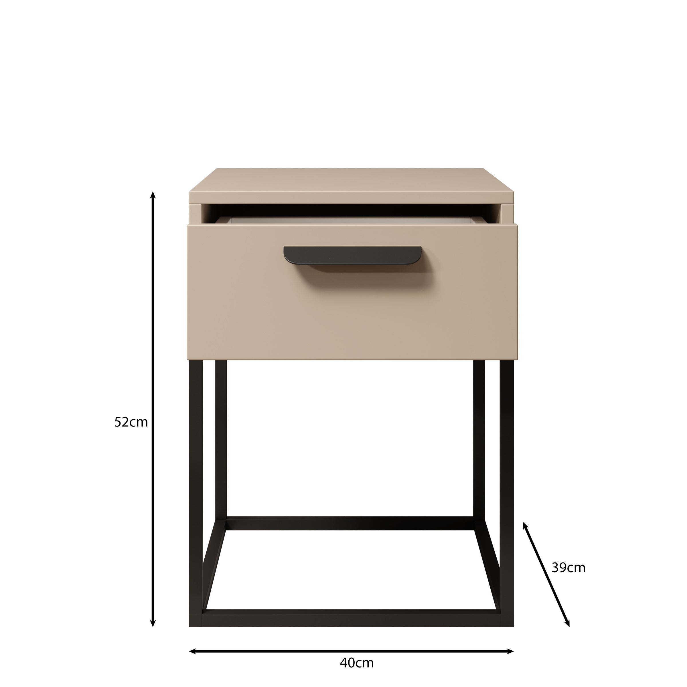 Cebu - Nachtkastje - Beige - 40x39x52 cm