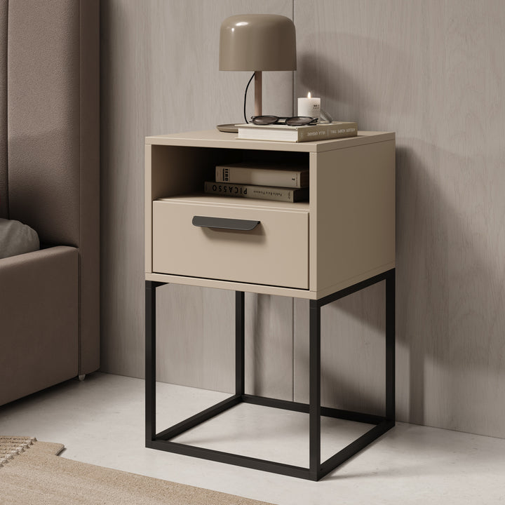 Cebu 2 - Nachtkastje - Beige - 40x39x65 cm